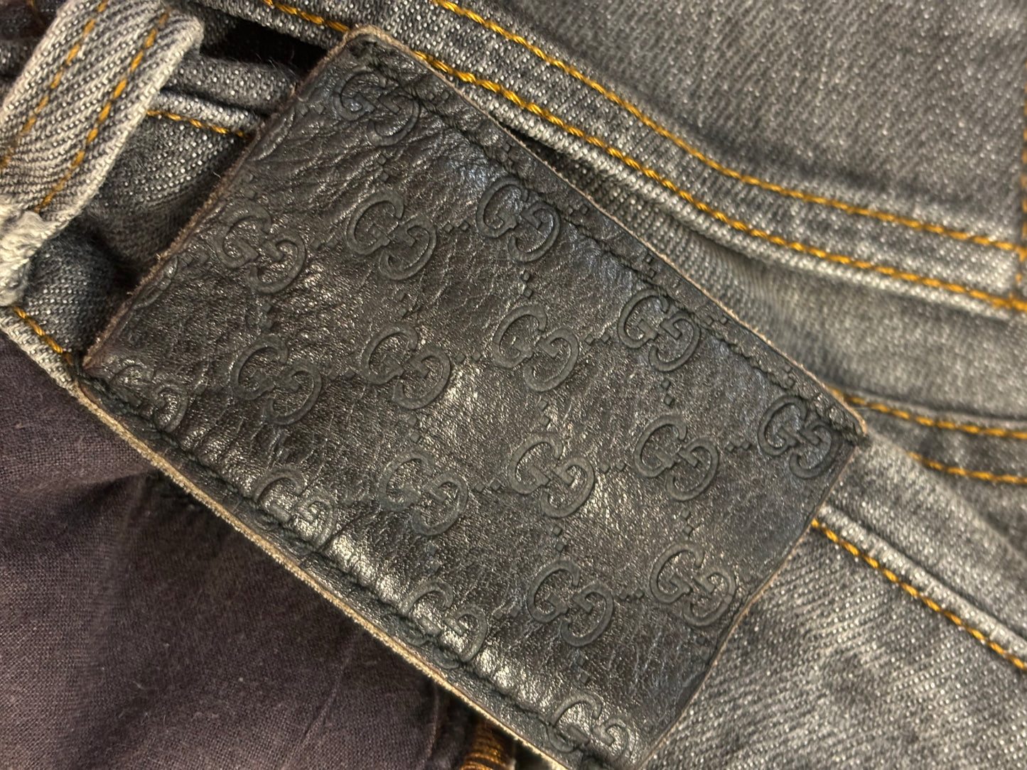 Gucci grey vintage slim fit denim