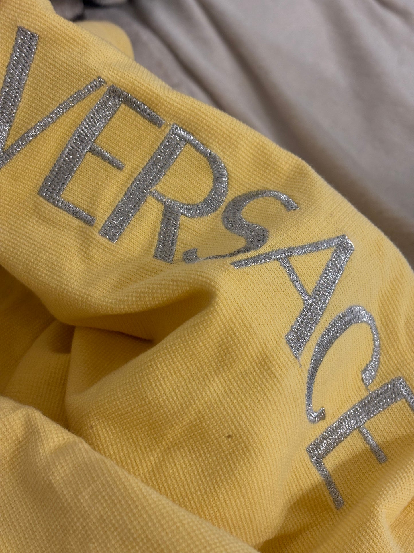 Versace vintage logo embroidery oversize shirt