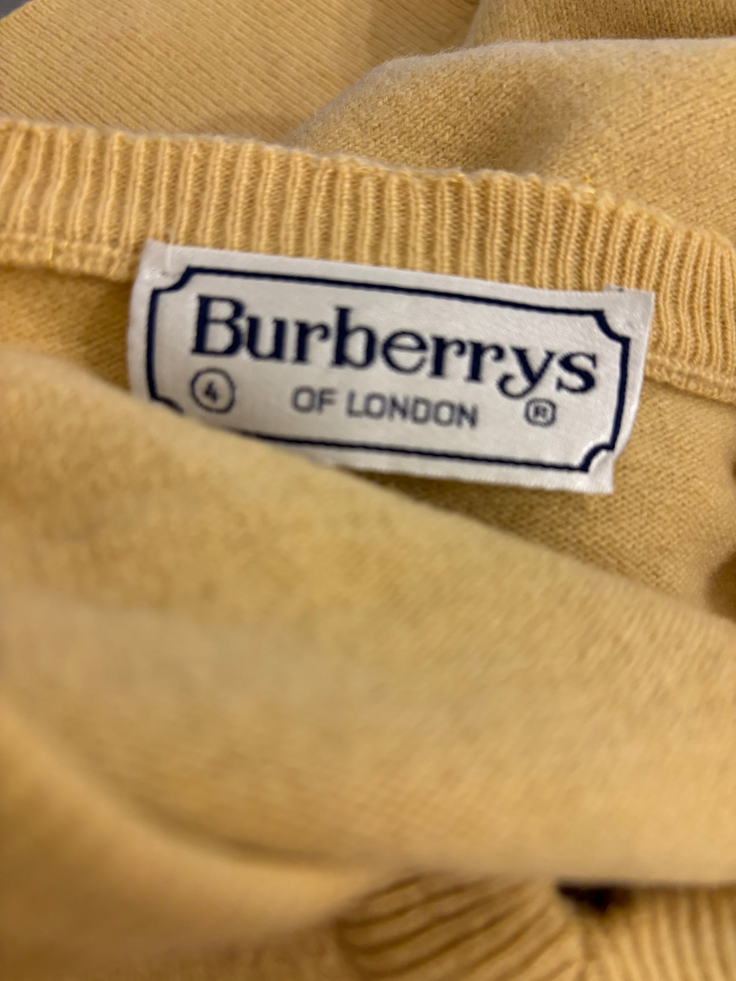 Burberry senape yellow vintage wool gilet