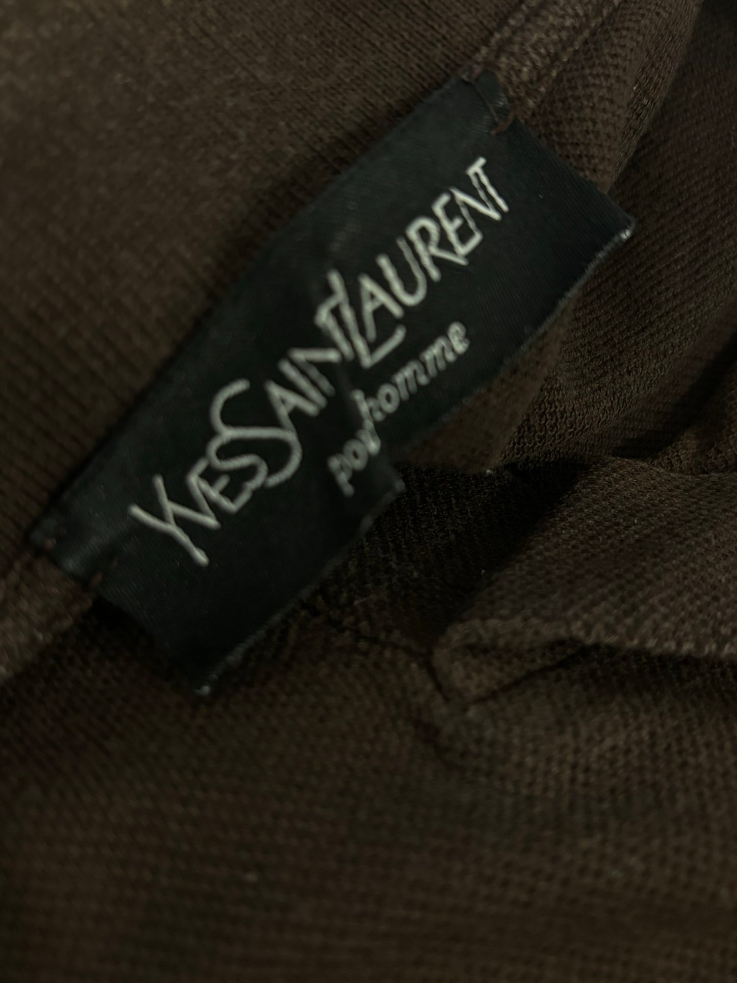 Yves Saint Laurent vintage brown polo