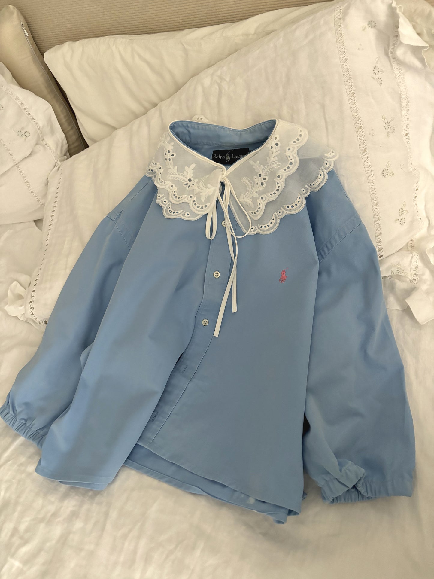 Ralph Lauren blue sky "RECYCLING" vintage shirt