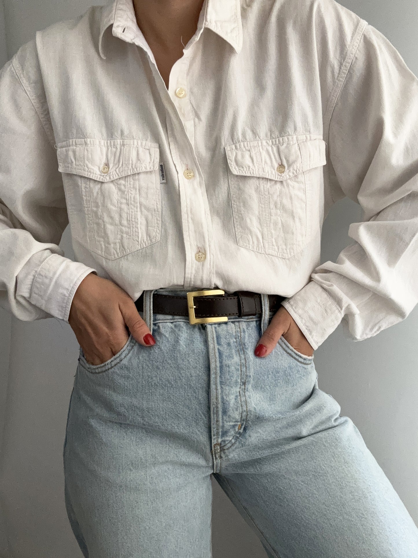 Valentino vintage pure cotton basic shirt