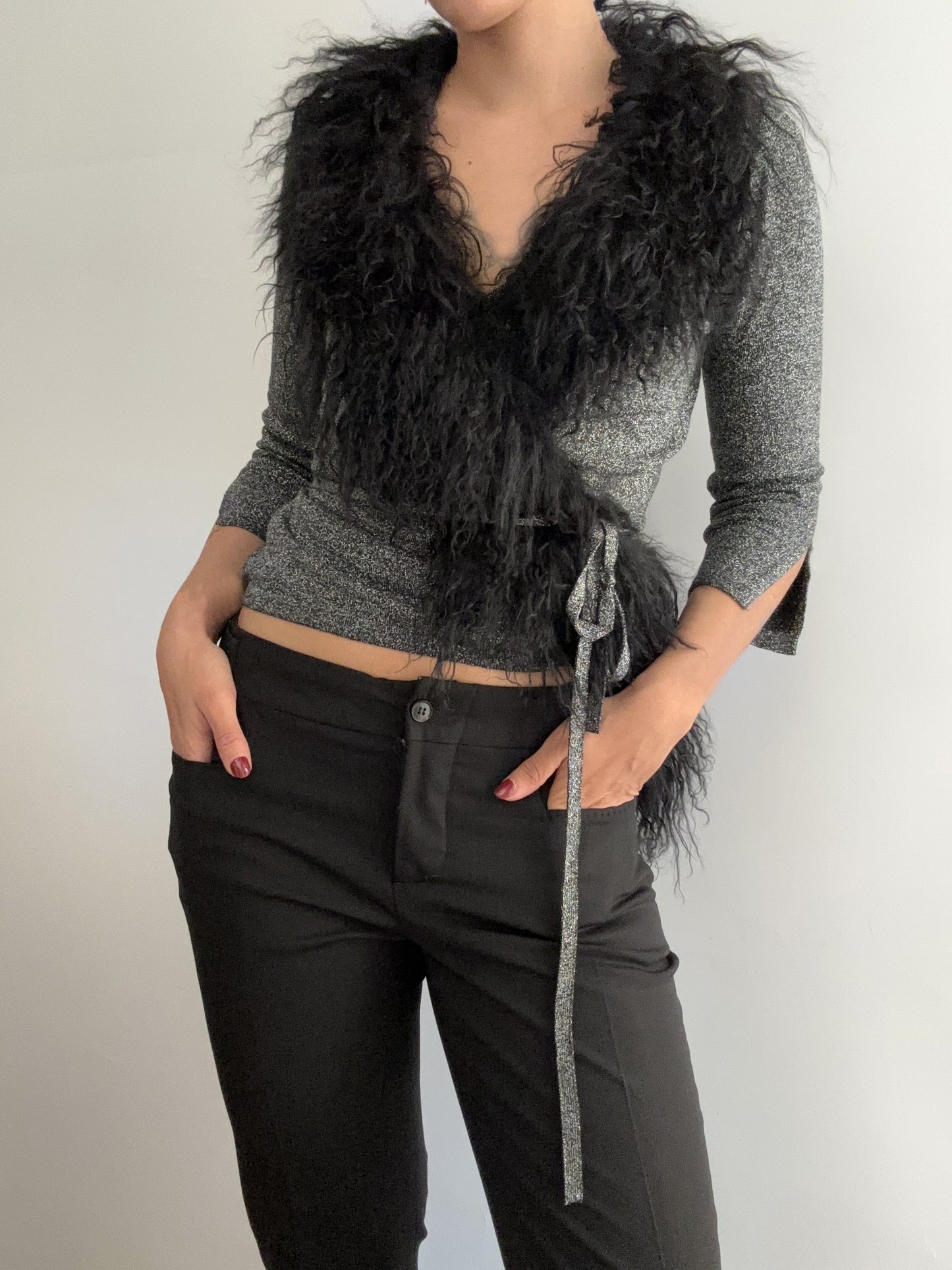 Vintage Mohair lurex Y2K cardigan