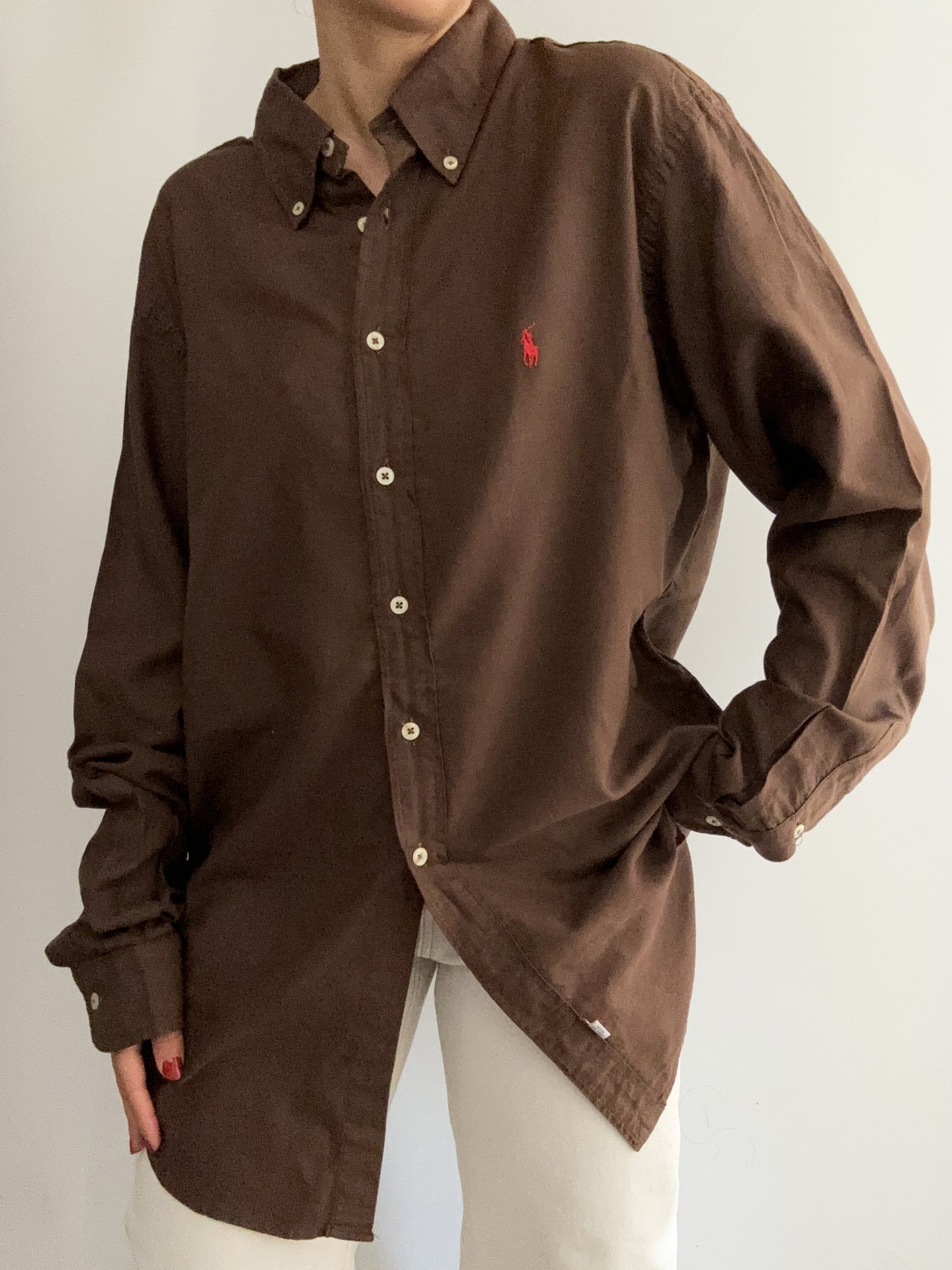 Ralph Lauren brown chocolate cotton shirt