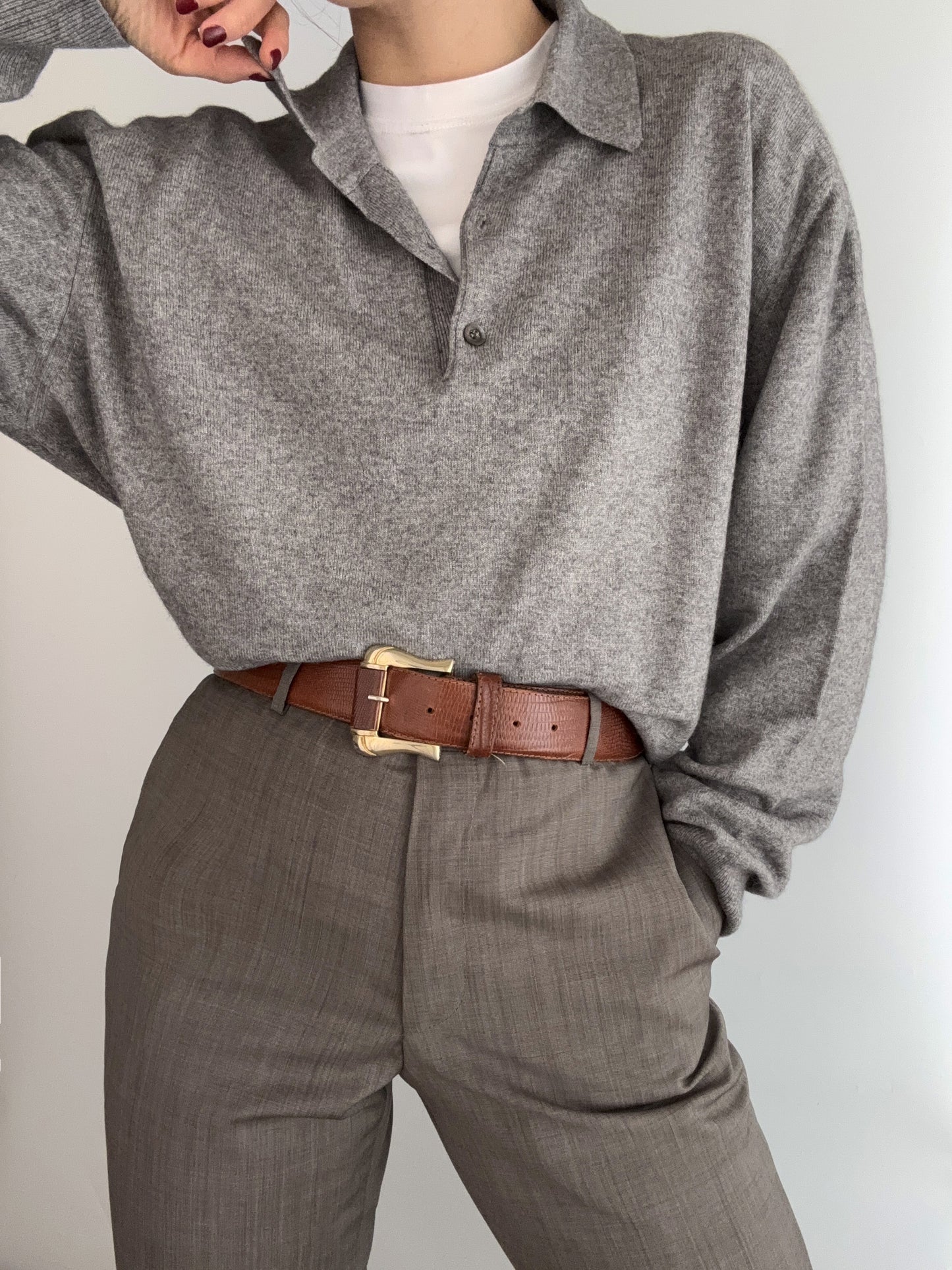 Valentino vintage silk & cashmere polo