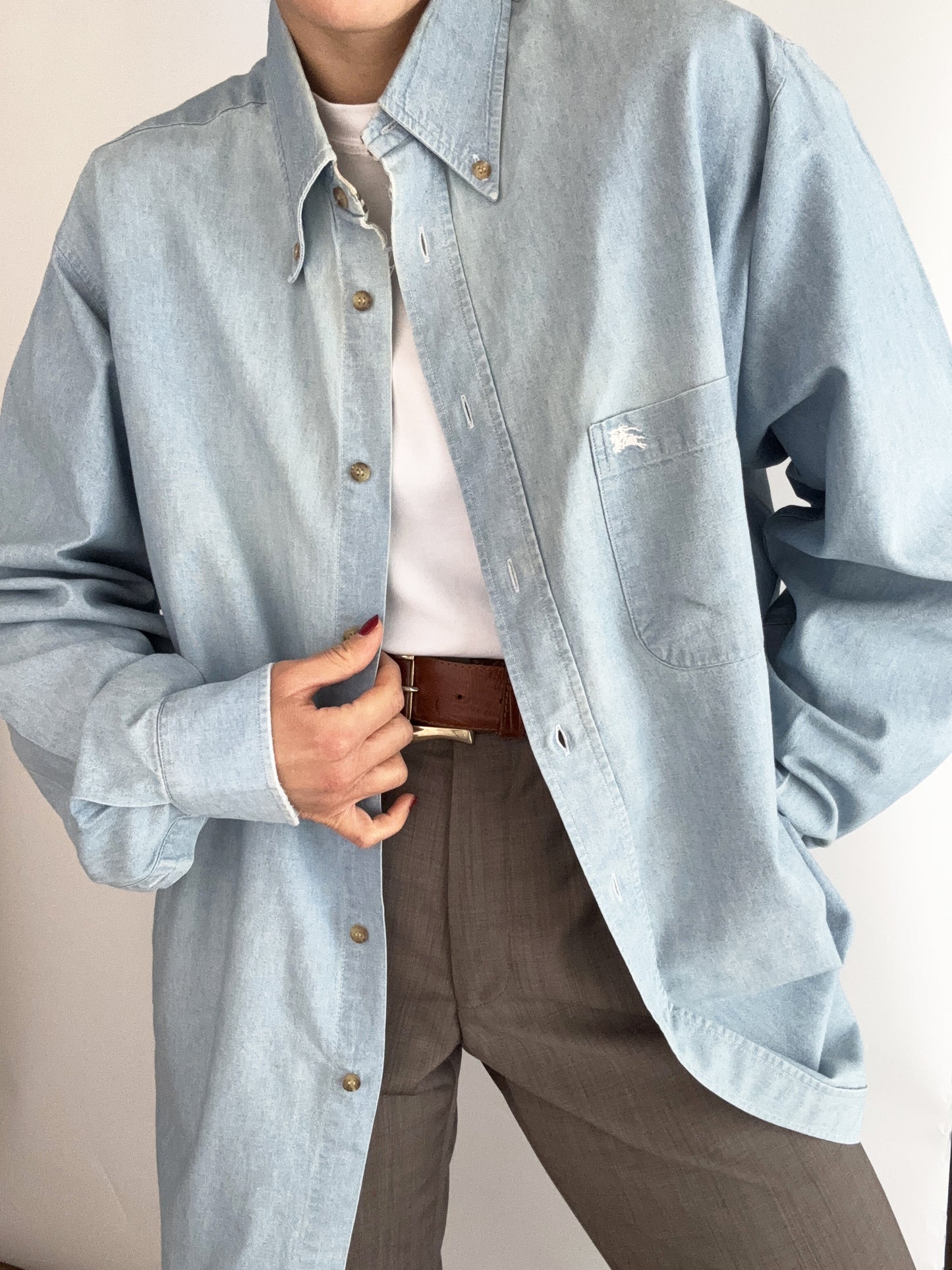 Denim Vintage Burberry oversize maxishirt