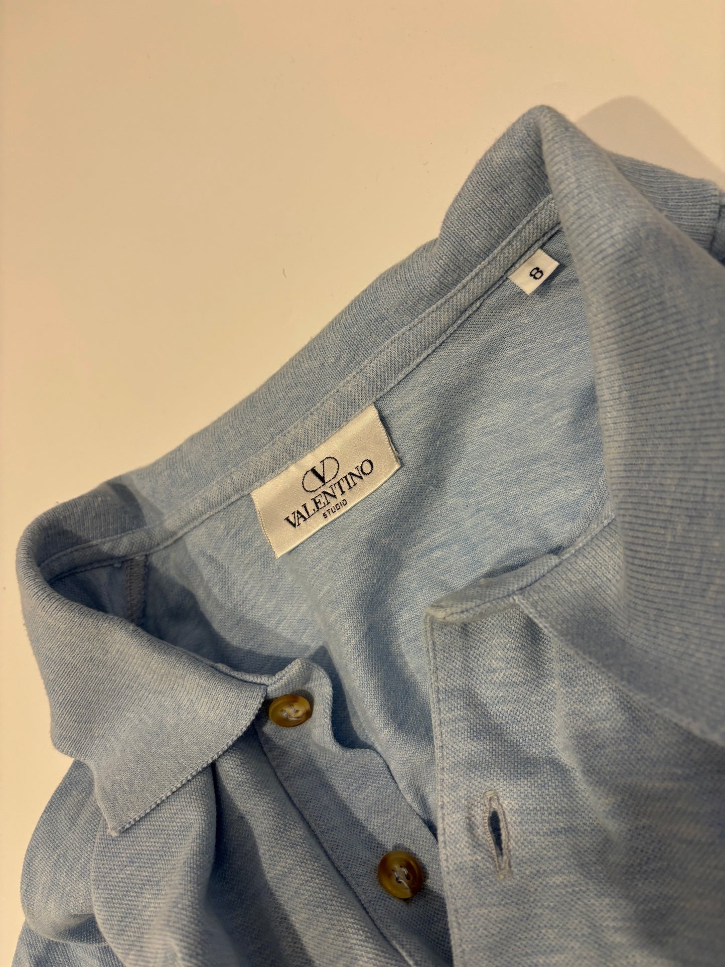 Vintage Valentino soft blue cotton polo