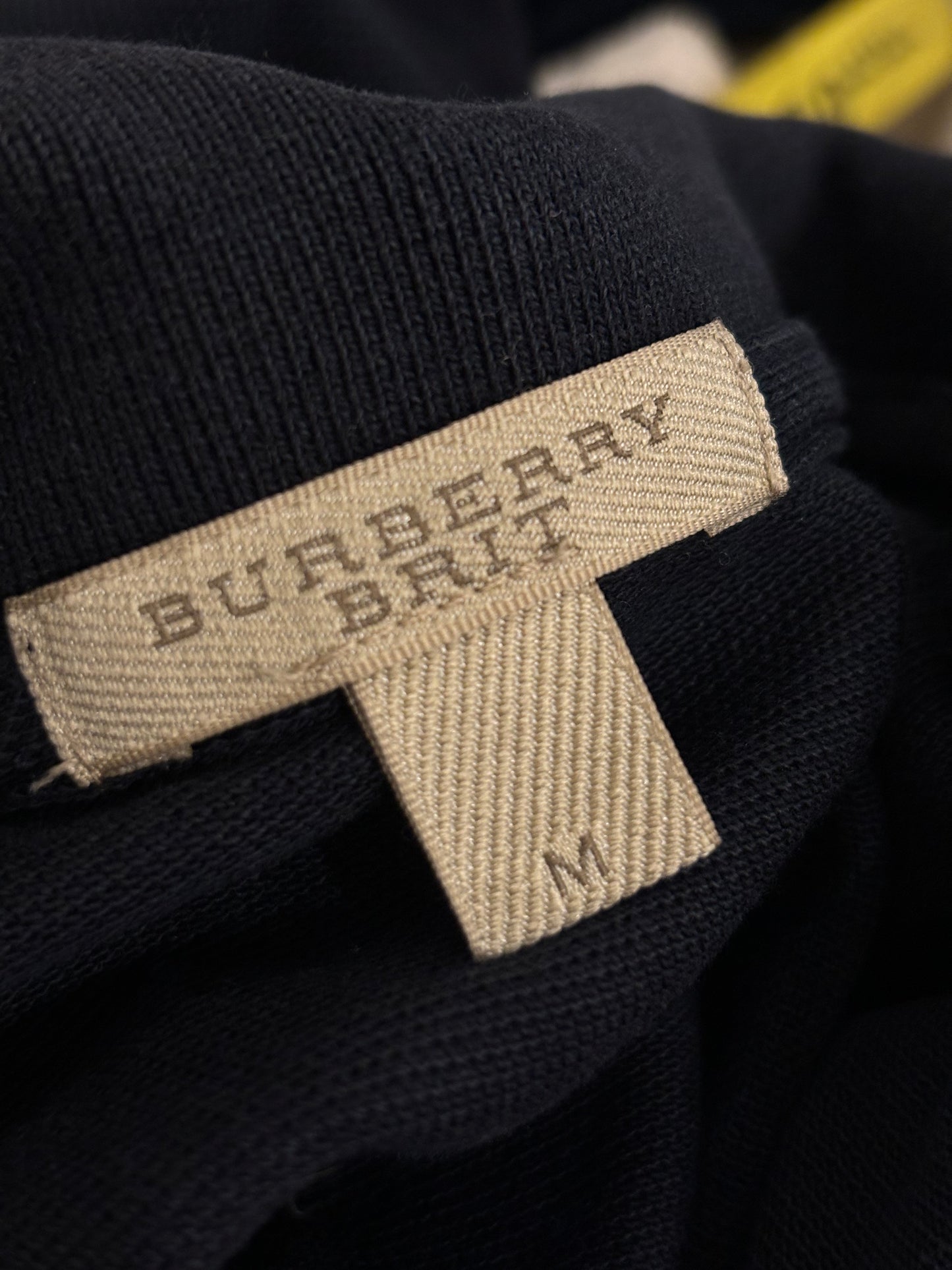 Burberry white embroidery logo polo
