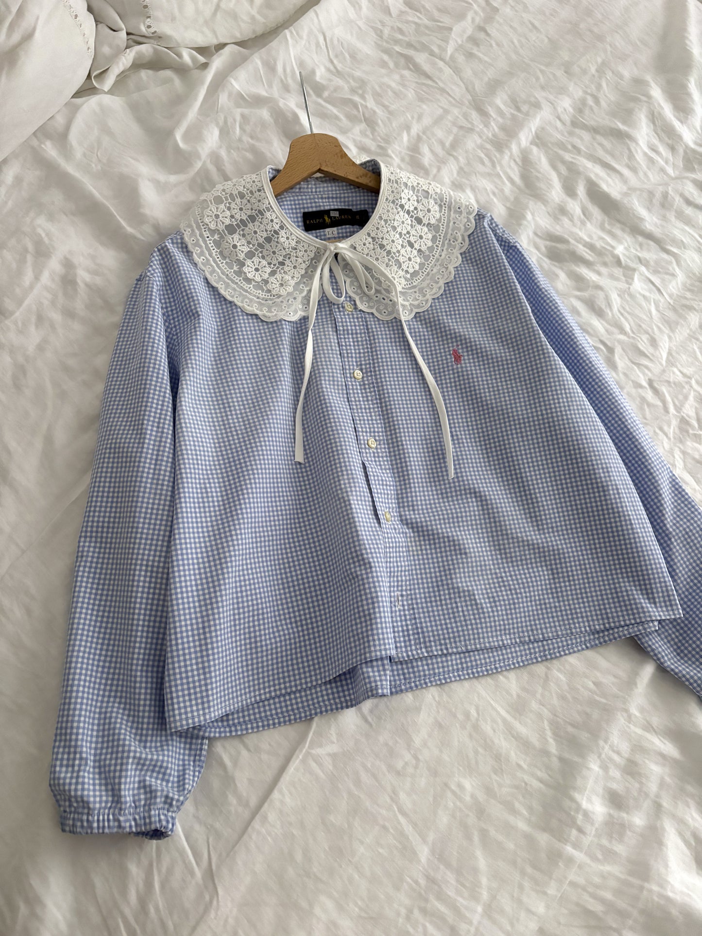 Ralph Lauren vichy blue "RECYCLING" vintage shirt