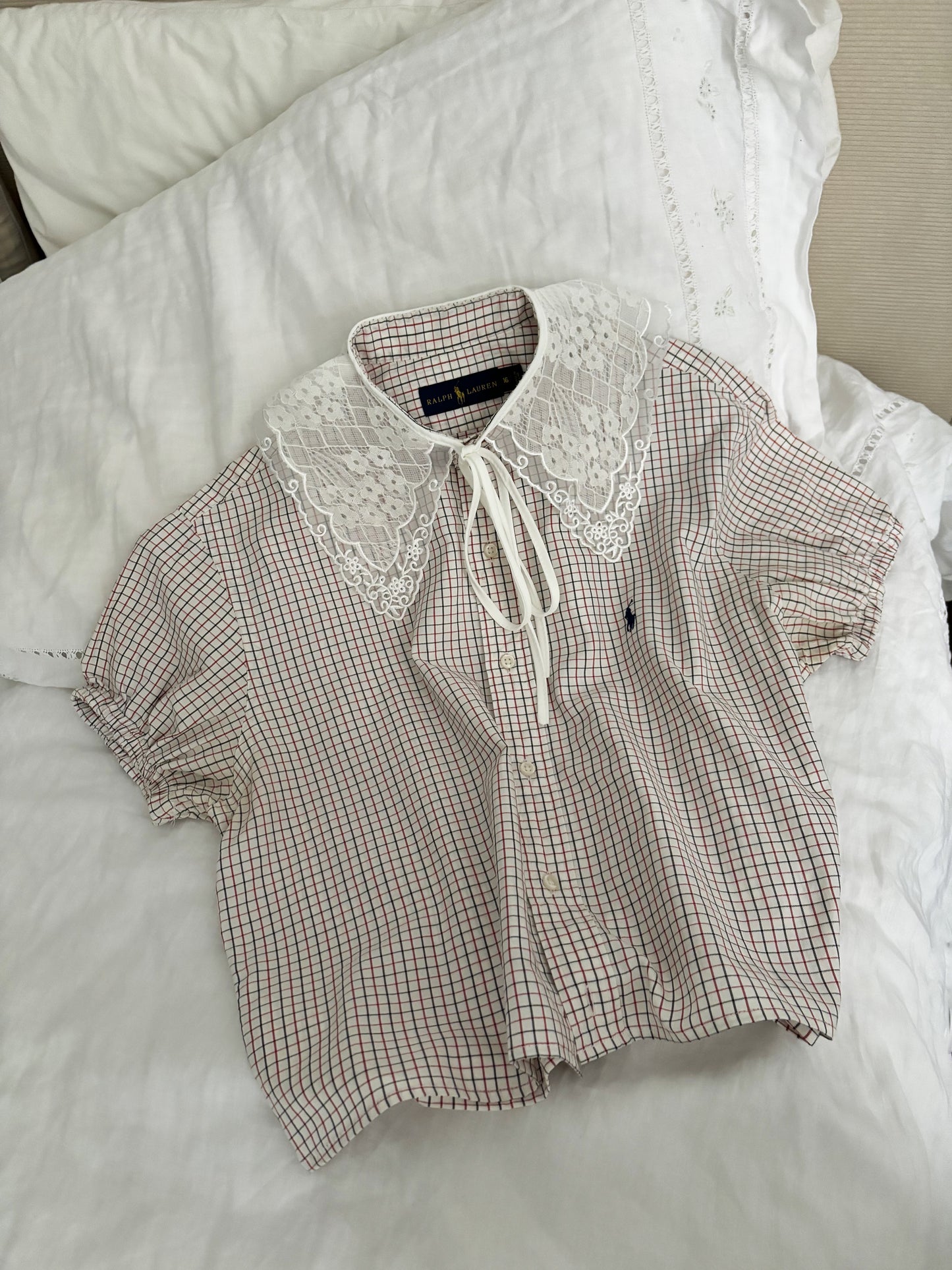 Ralph Lauren vichy pink "RECYCLING" vintage shirt