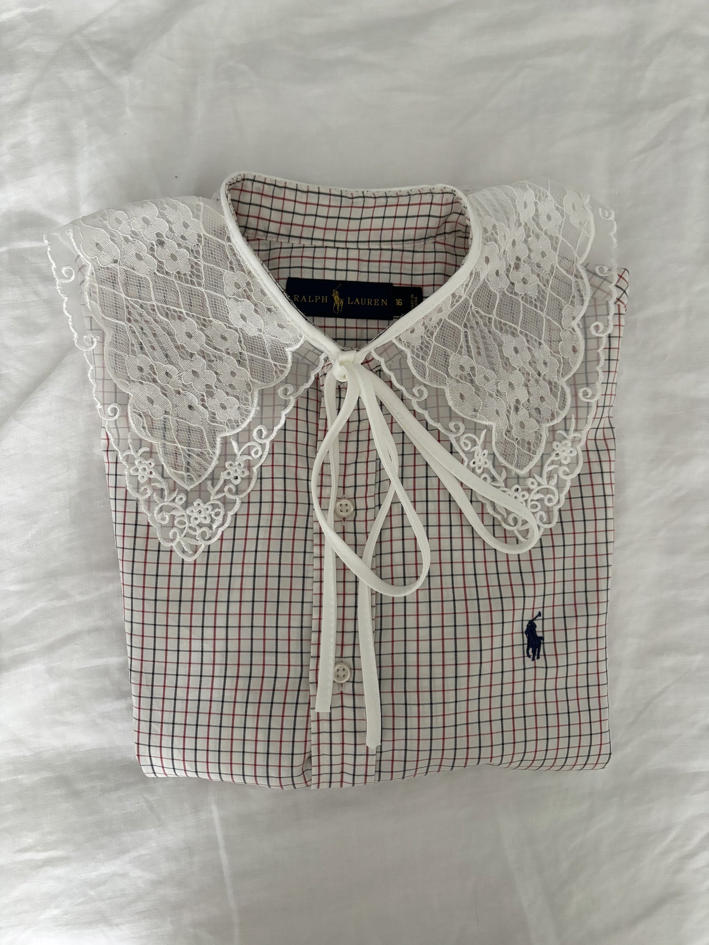 Ralph Lauren vichy pink "RECYCLING" vintage shirt