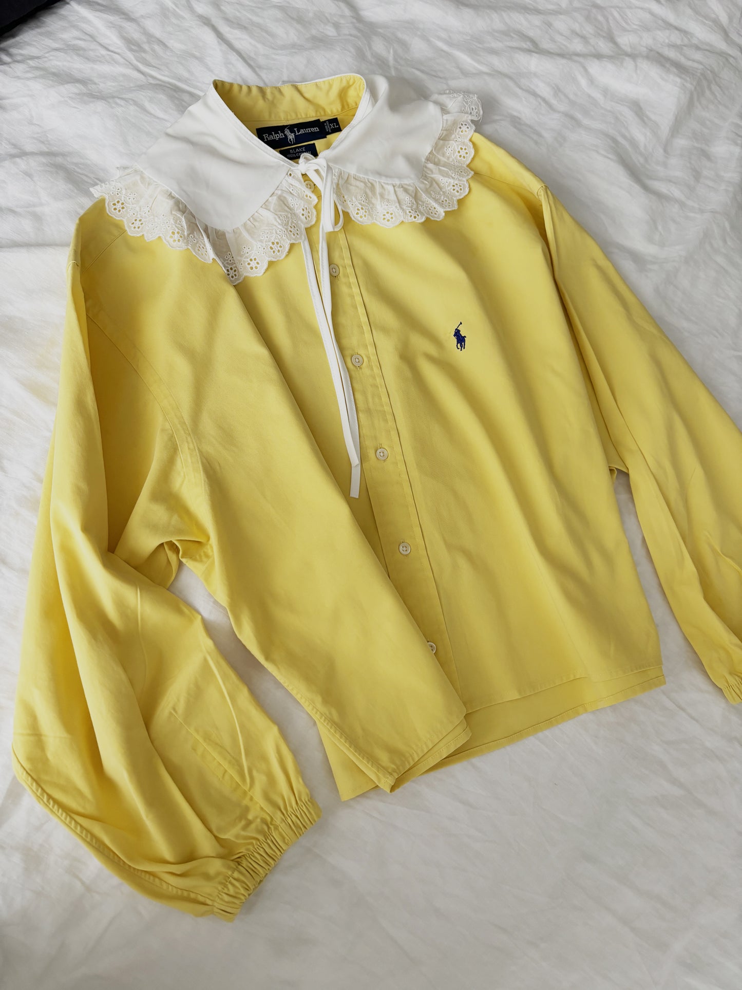 Ralph Lauren yellow "RECYCLING" vintage shirt