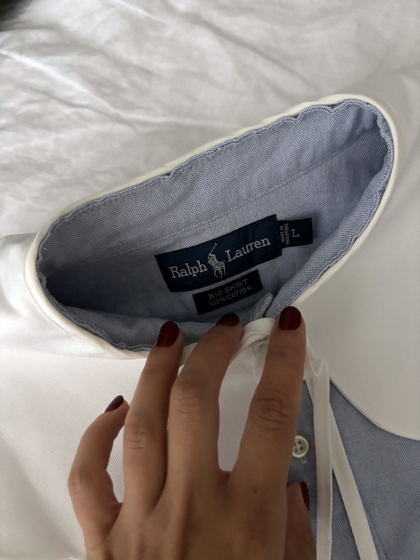 Ralph Lauren soft blue  "RECYCLING" vintage shirt