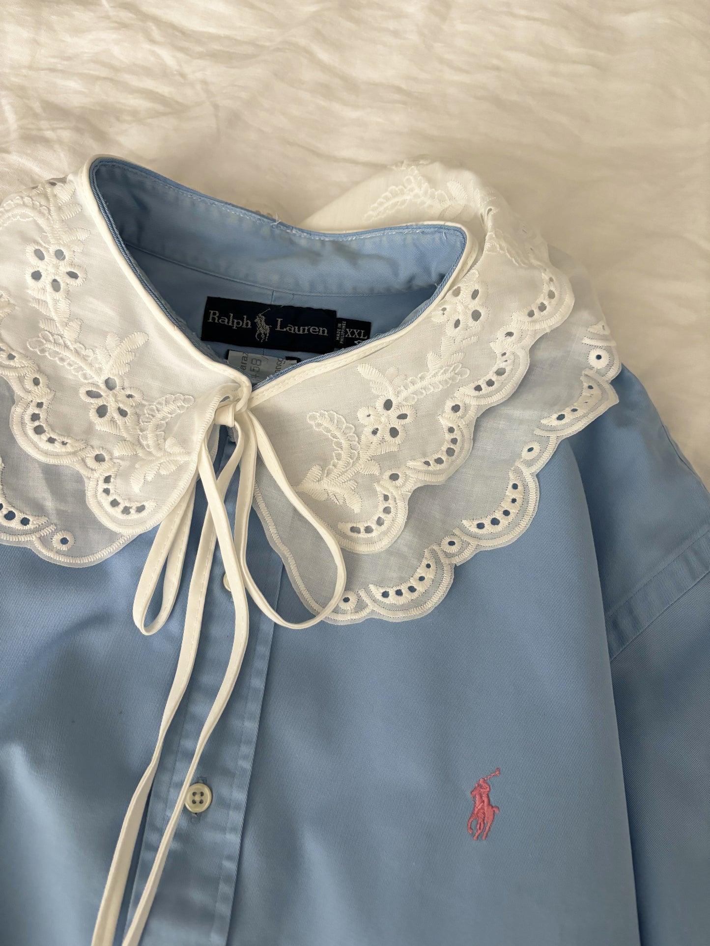 Ralph Lauren blue sky "RECYCLING" vintage shirt