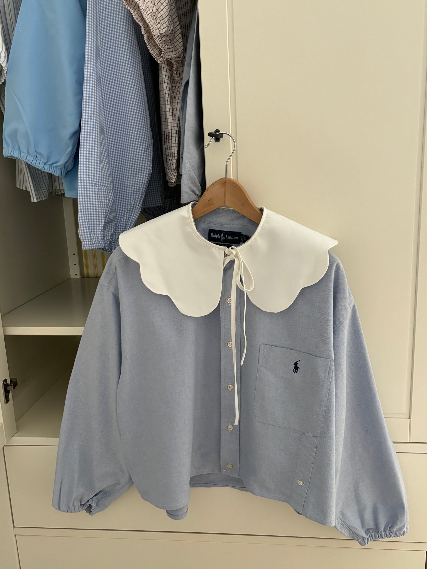 Ralph Lauren soft blue  "RECYCLING" vintage shirt