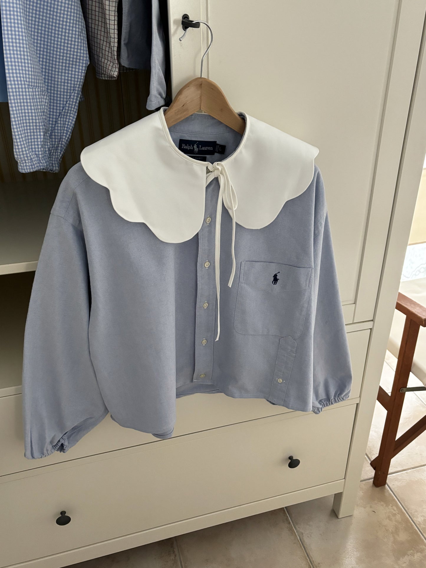 Ralph Lauren soft blue  "RECYCLING" vintage shirt