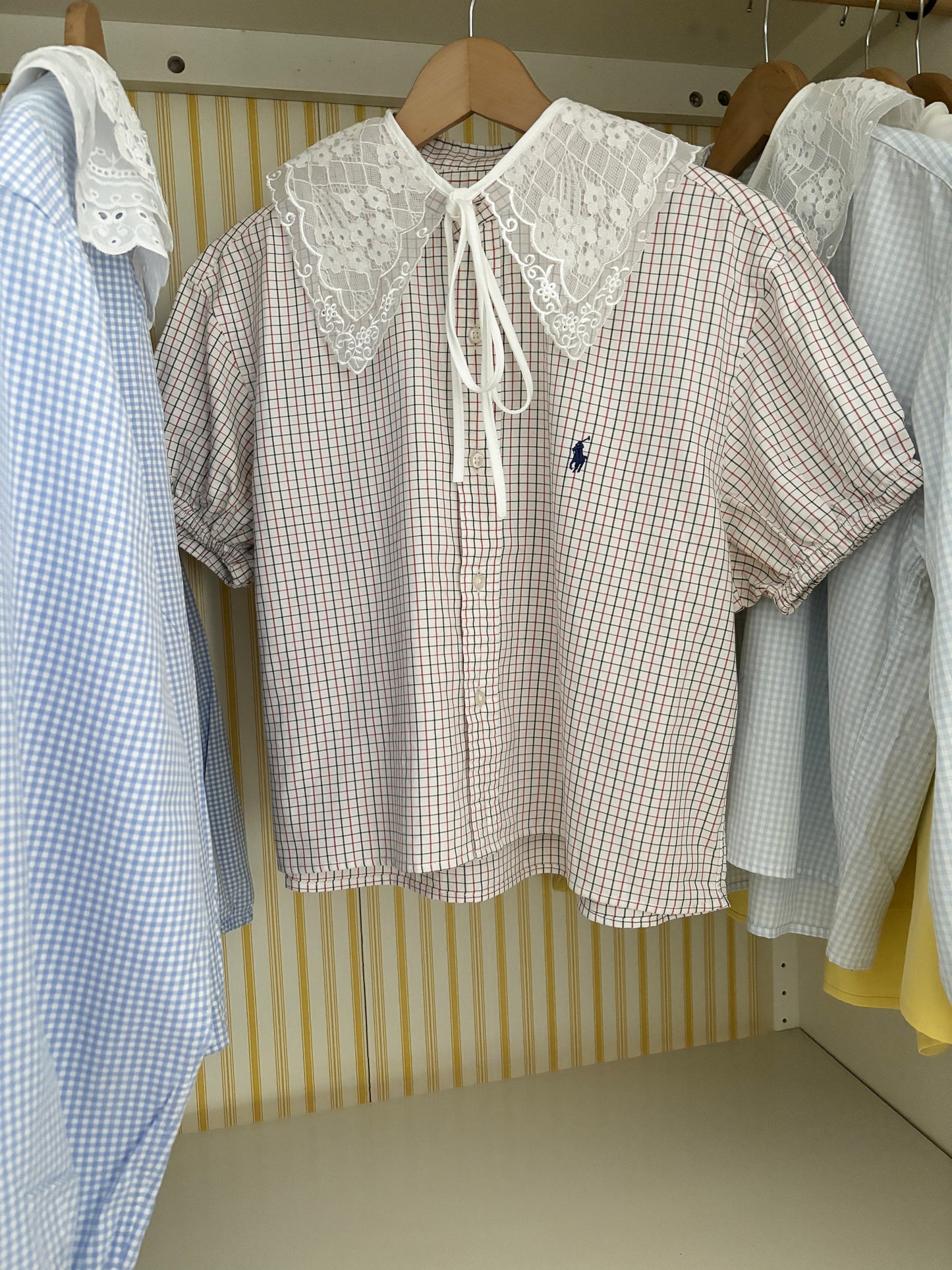 Ralph Lauren vichy pink "RECYCLING" vintage shirt