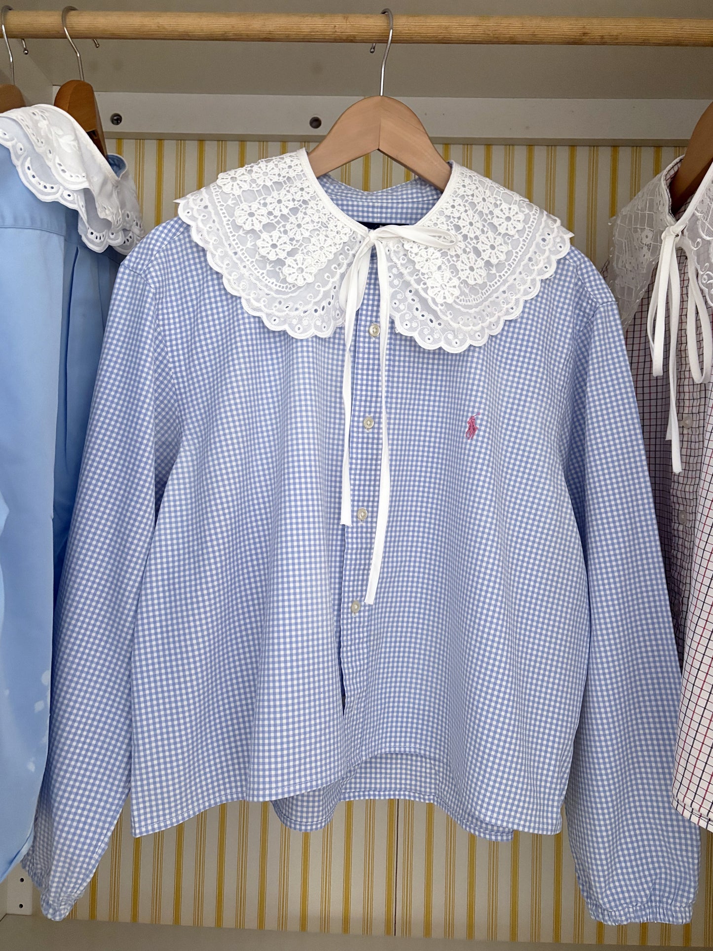 Ralph Lauren vichy blue "RECYCLING" vintage shirt