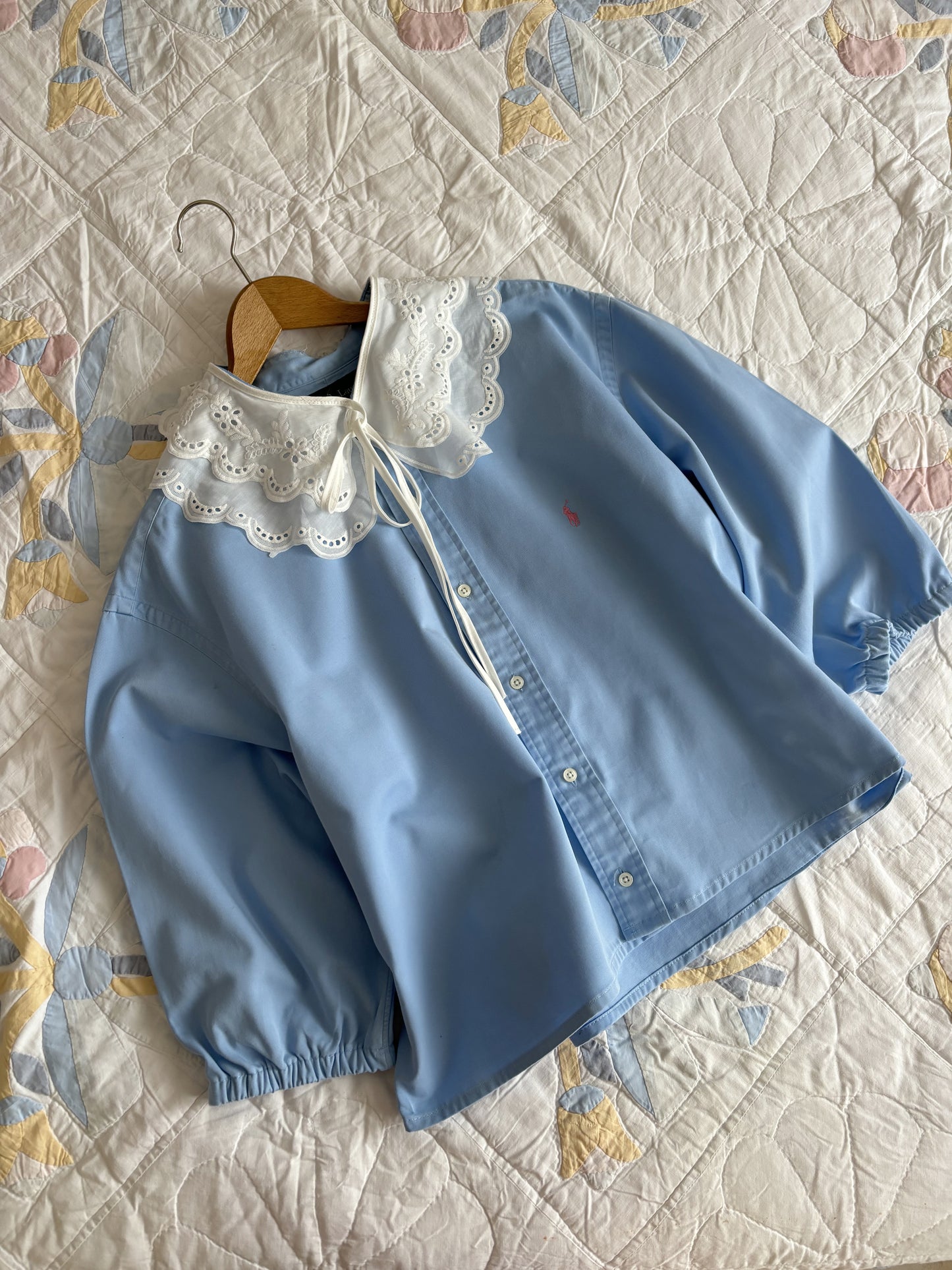 Ralph Lauren blue sky "RECYCLING" vintage shirt
