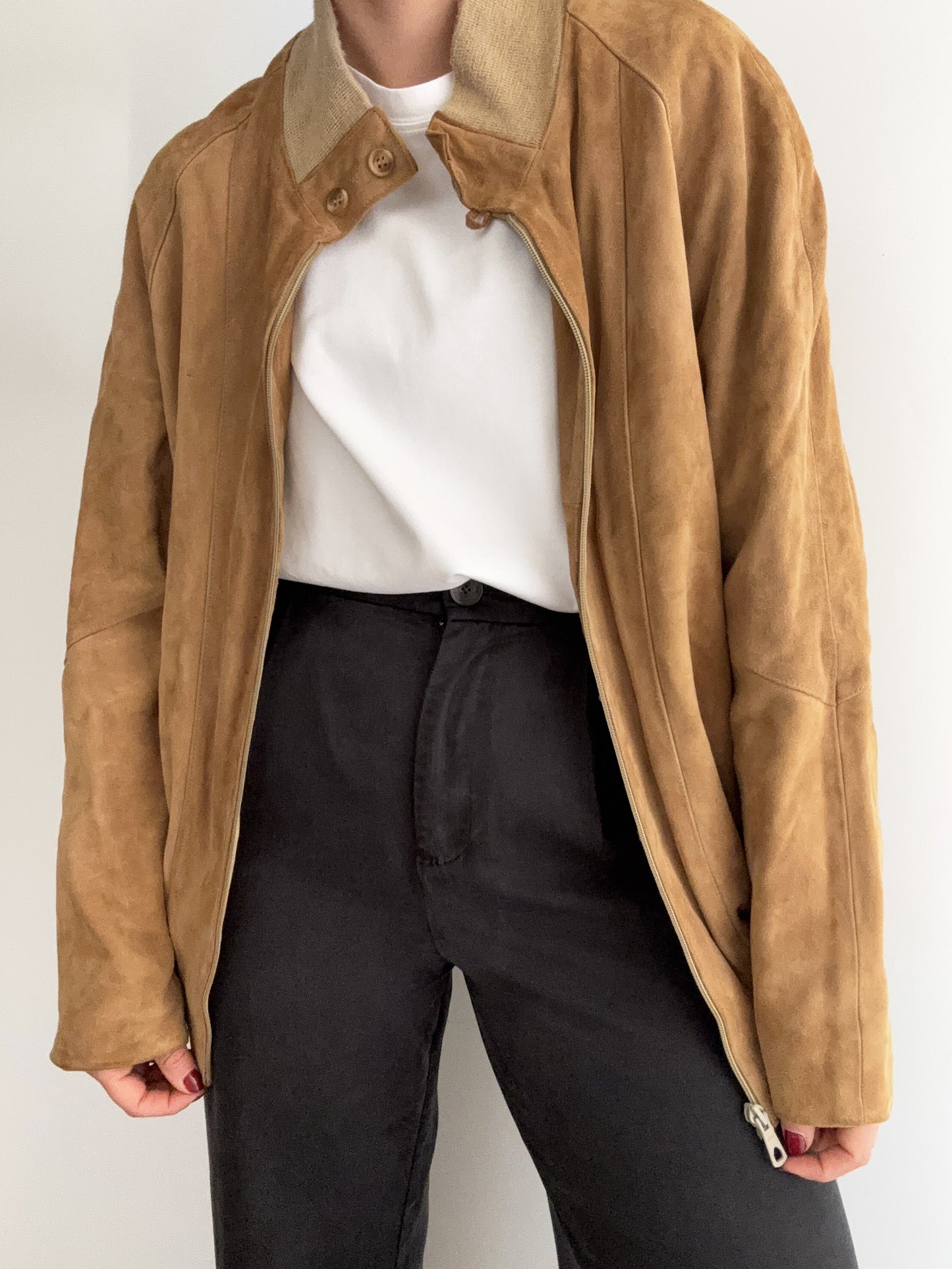 Vintage Suade soft leather bomber