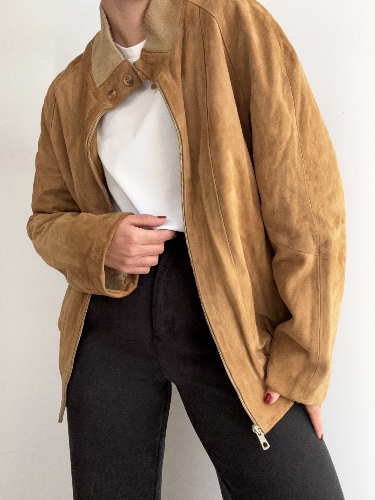 Vintage Suade soft leather bomber