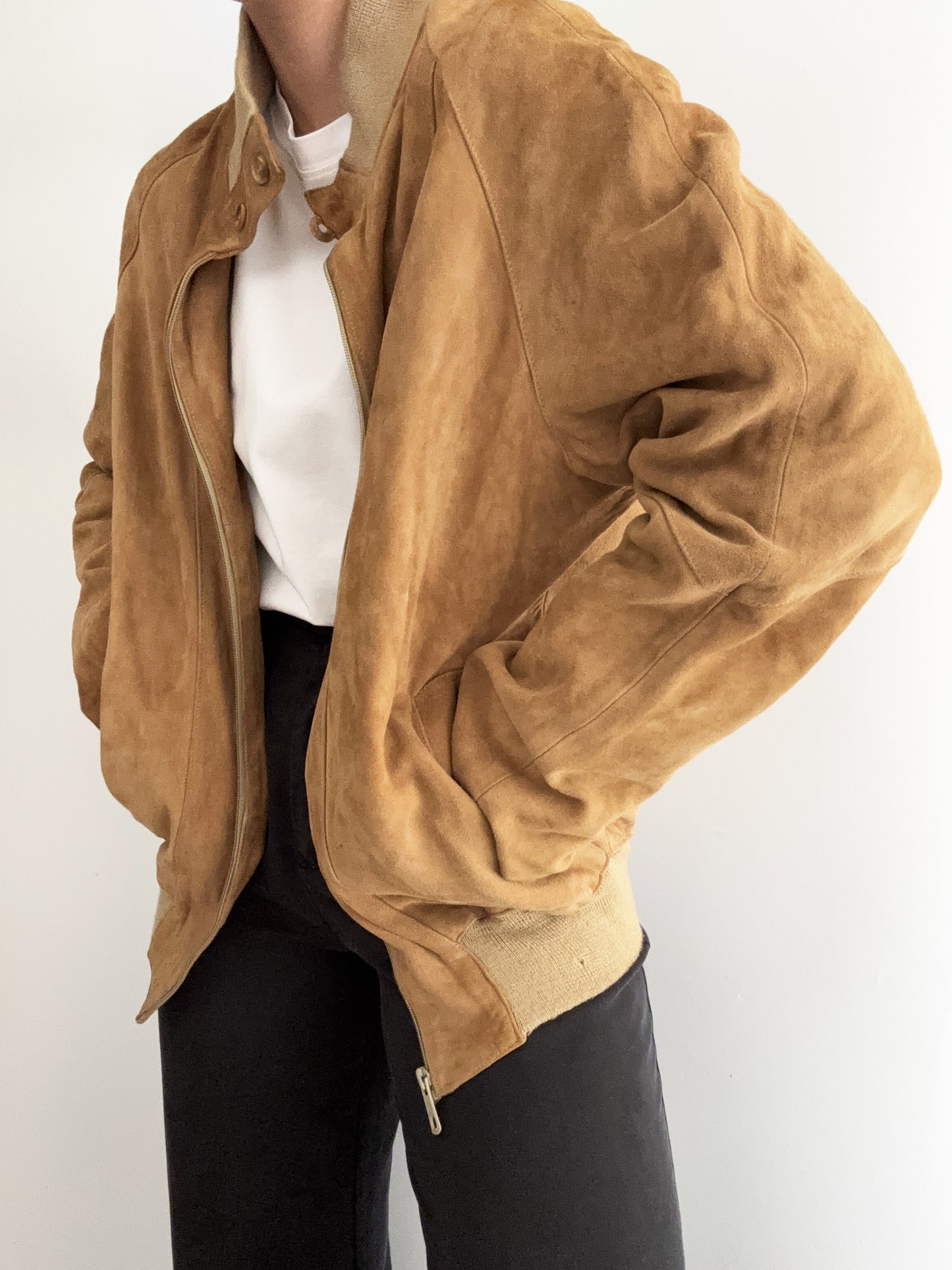 Vintage Suade soft leather bomber