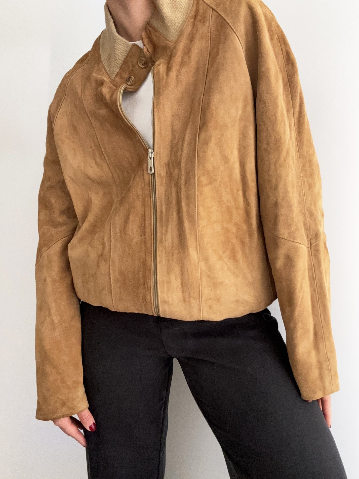 Vintage Suade soft leather bomber