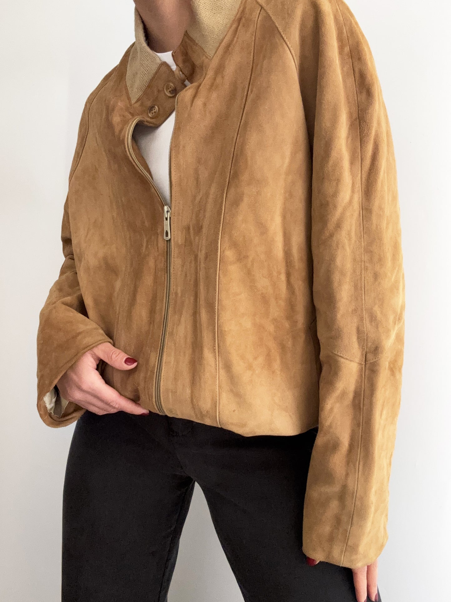 Vintage Suade soft leather bomber