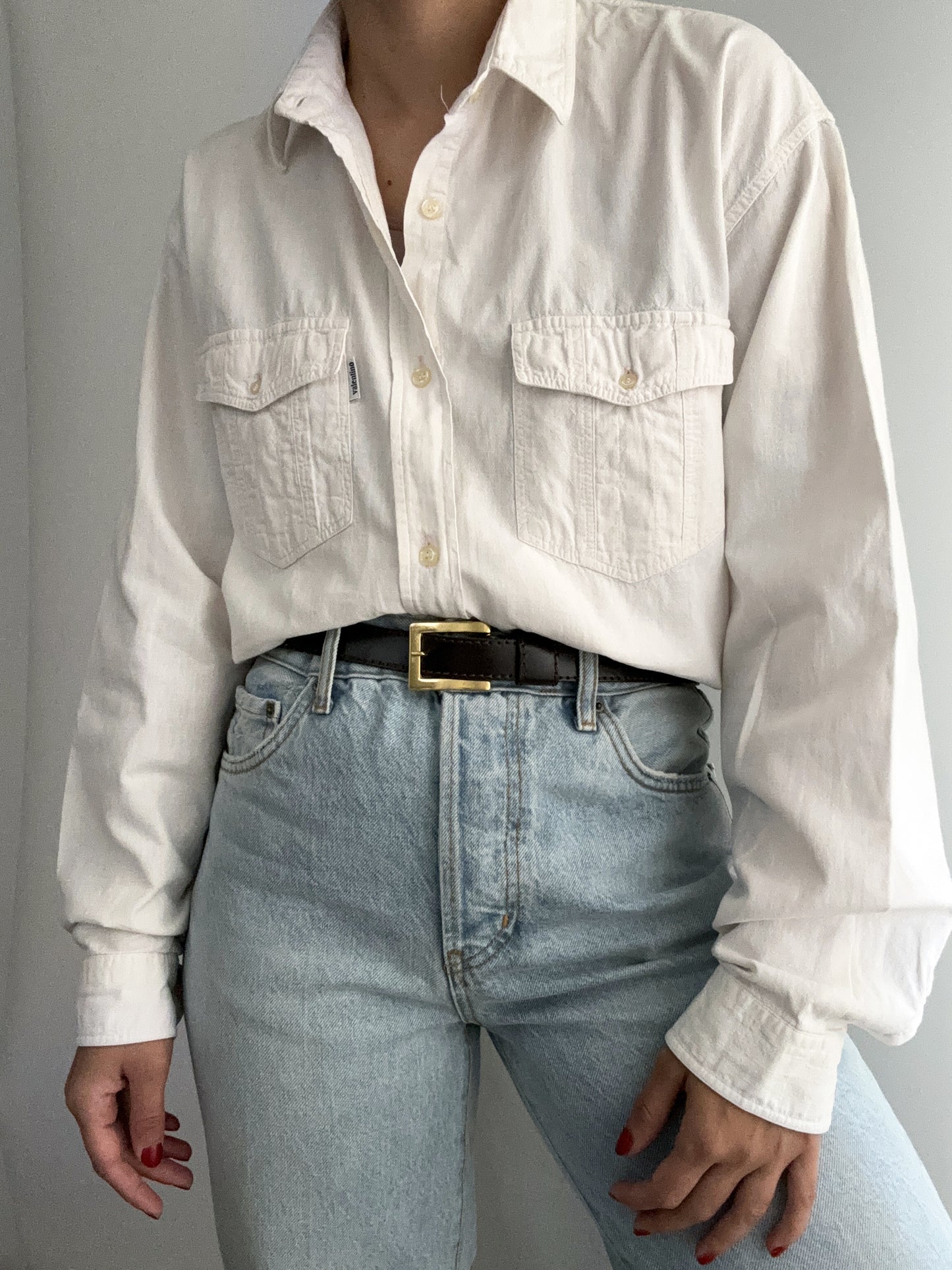 Valentino vintage pure cotton basic shirt