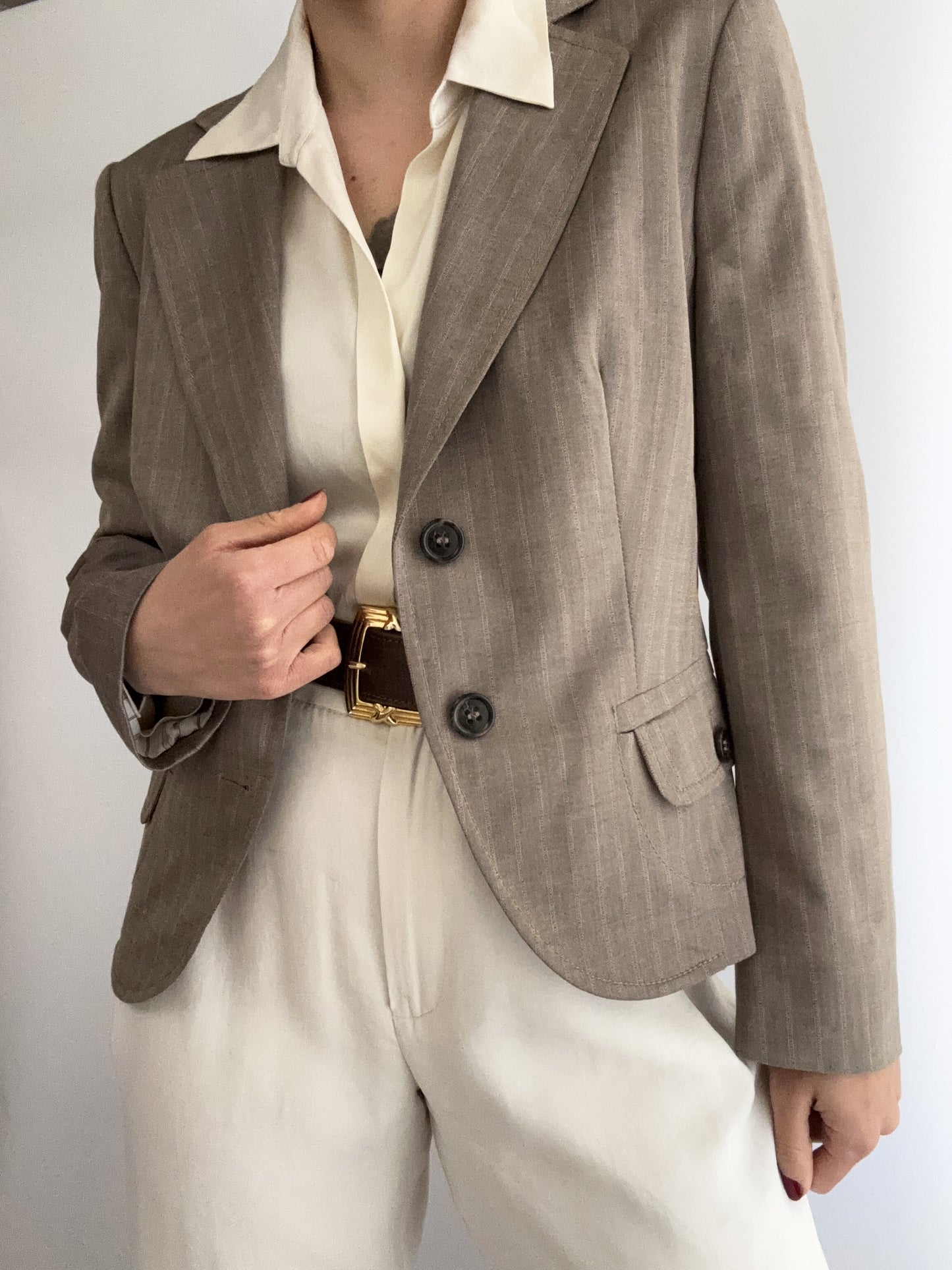 Max&co costine soft brown crop blazer