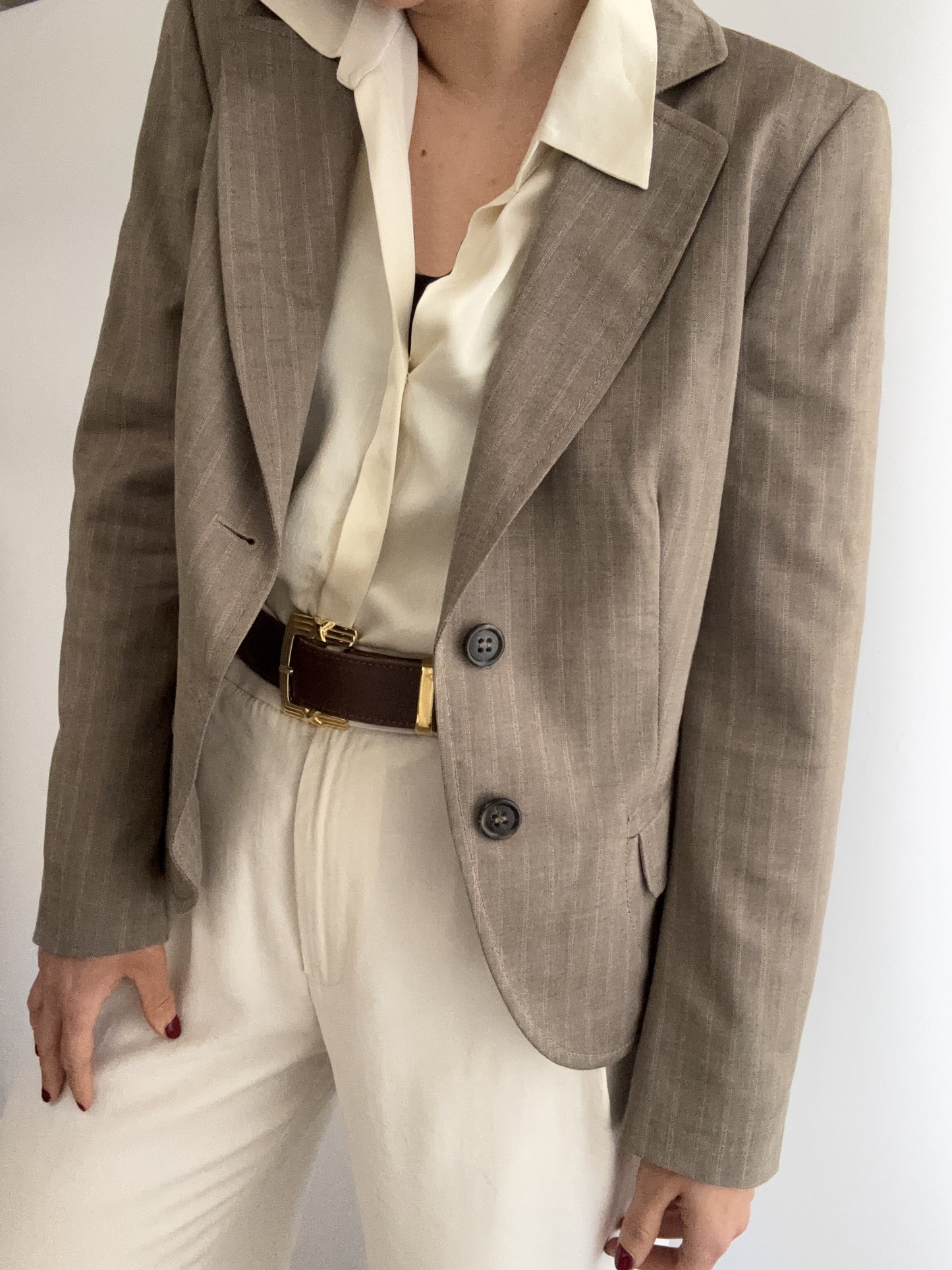 Max&co costine soft brown crop blazer