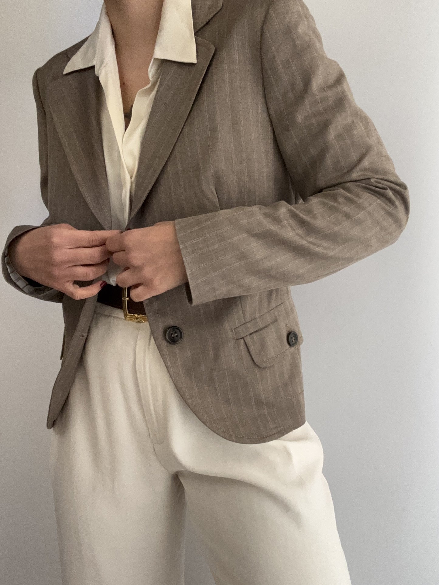 Max&co costine soft brown crop blazer