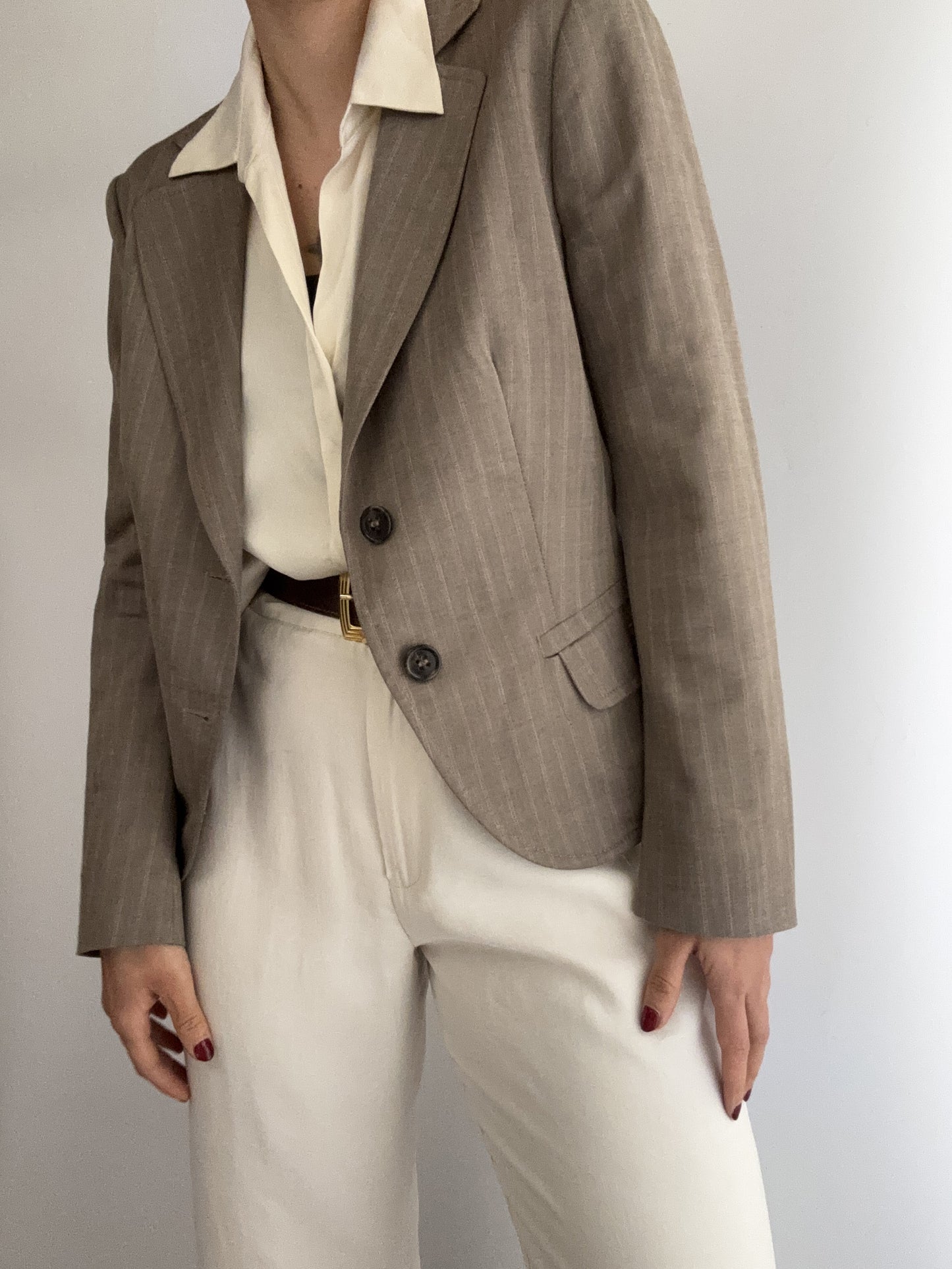 Max&co costine soft brown crop blazer