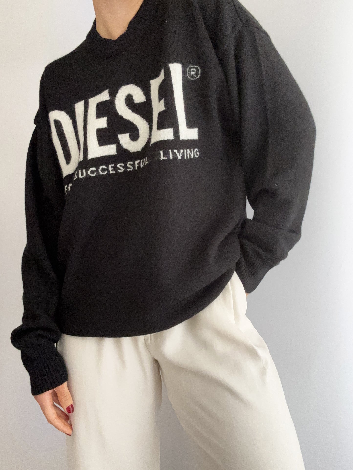 .Diesel vintage logo oversize pull