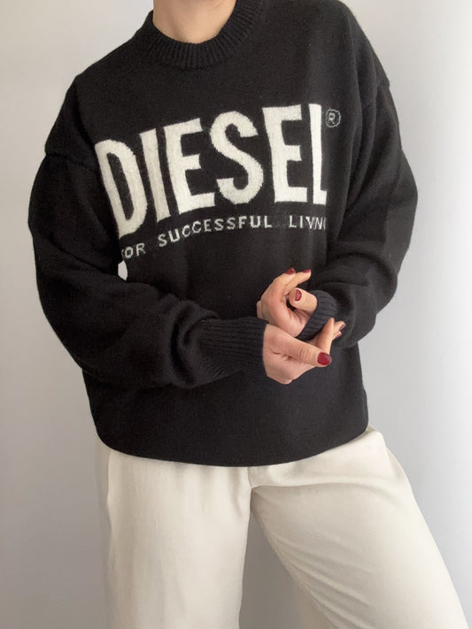 .Diesel vintage logo oversize pull