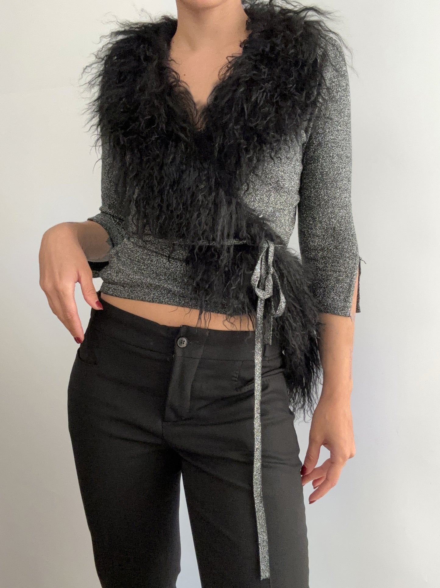 Vintage Mohair lurex Y2K cardigan