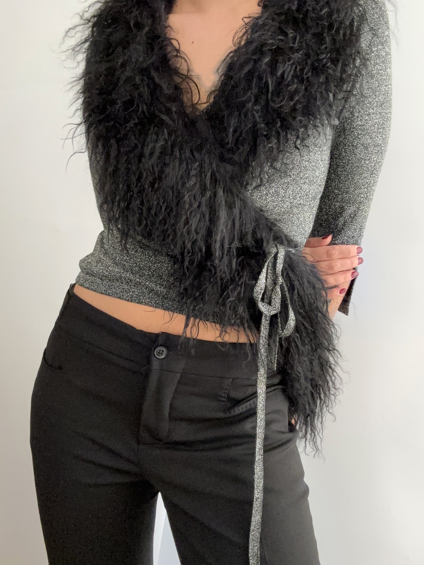 Vintage Mohair lurex Y2K cardigan