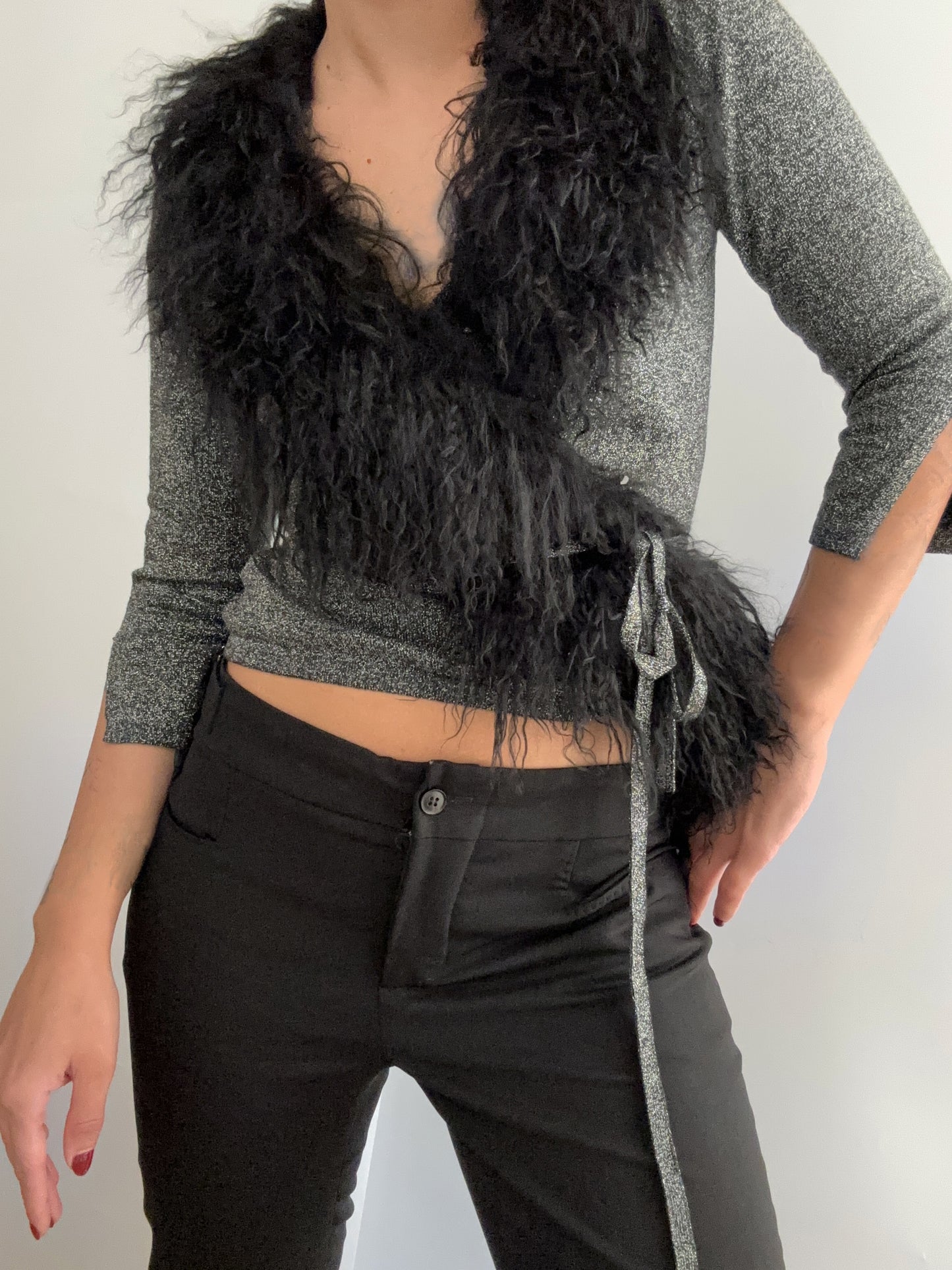 Vintage Mohair lurex Y2K cardigan