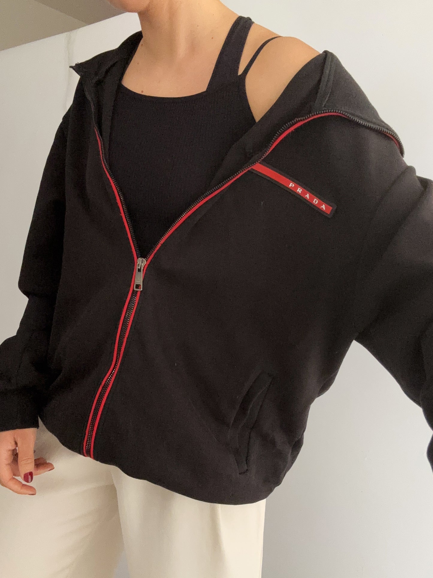 Prada Vintage luna rossa zip Hoodie