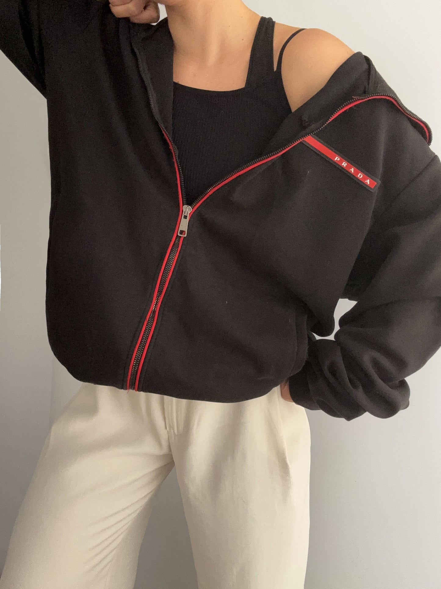 Prada Vintage luna rossa zip Hoodie