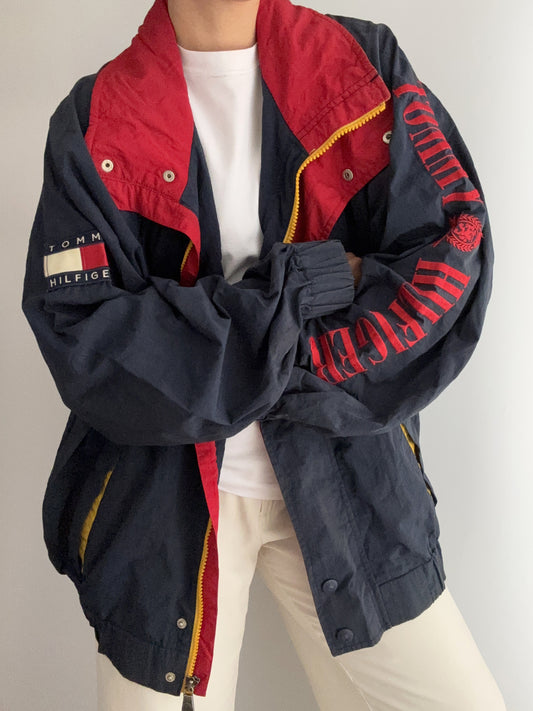 .Tommy Hilfiger embroidery logo vintage bomber