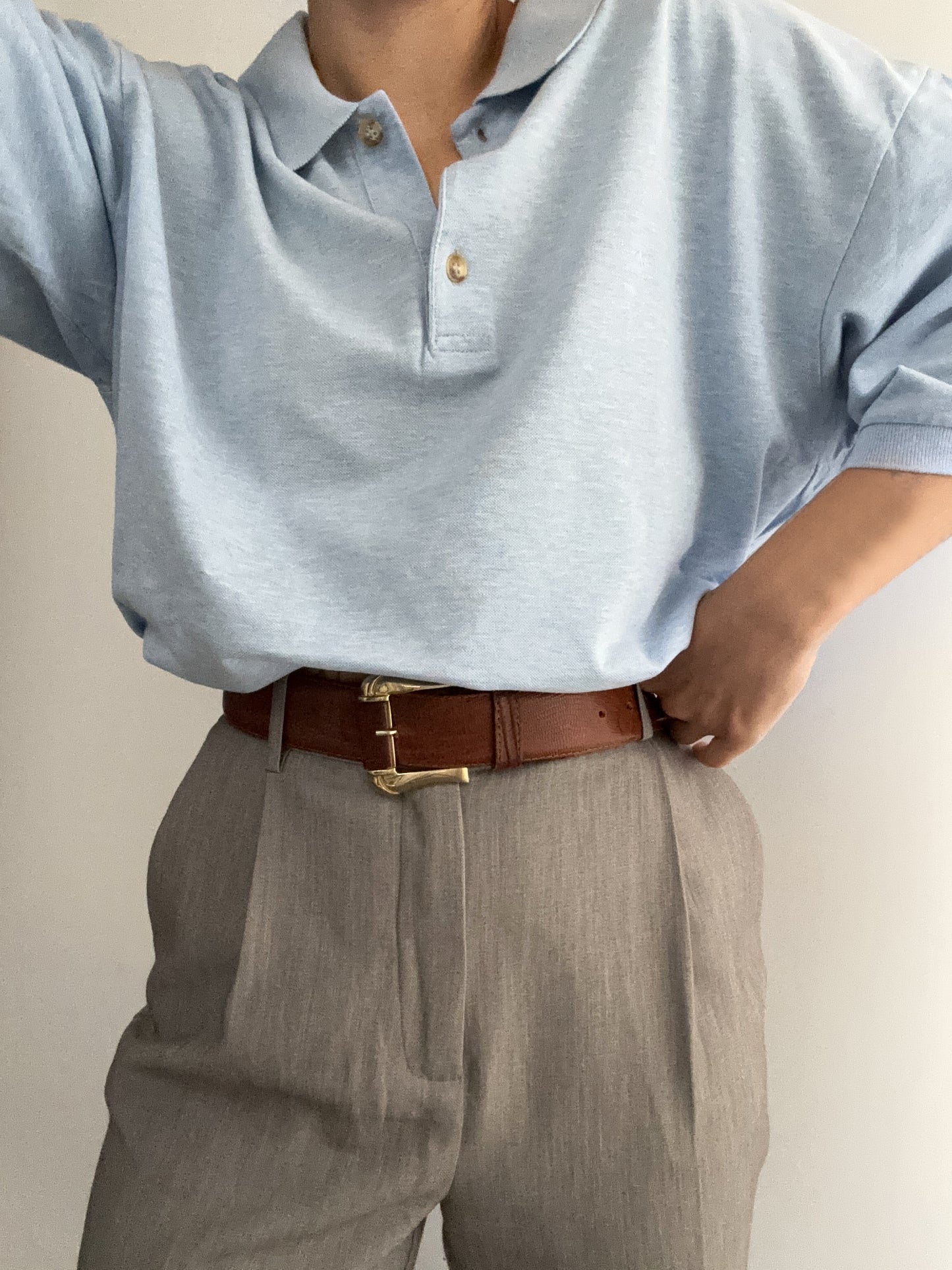 Vintage Valentino soft blue cotton polo