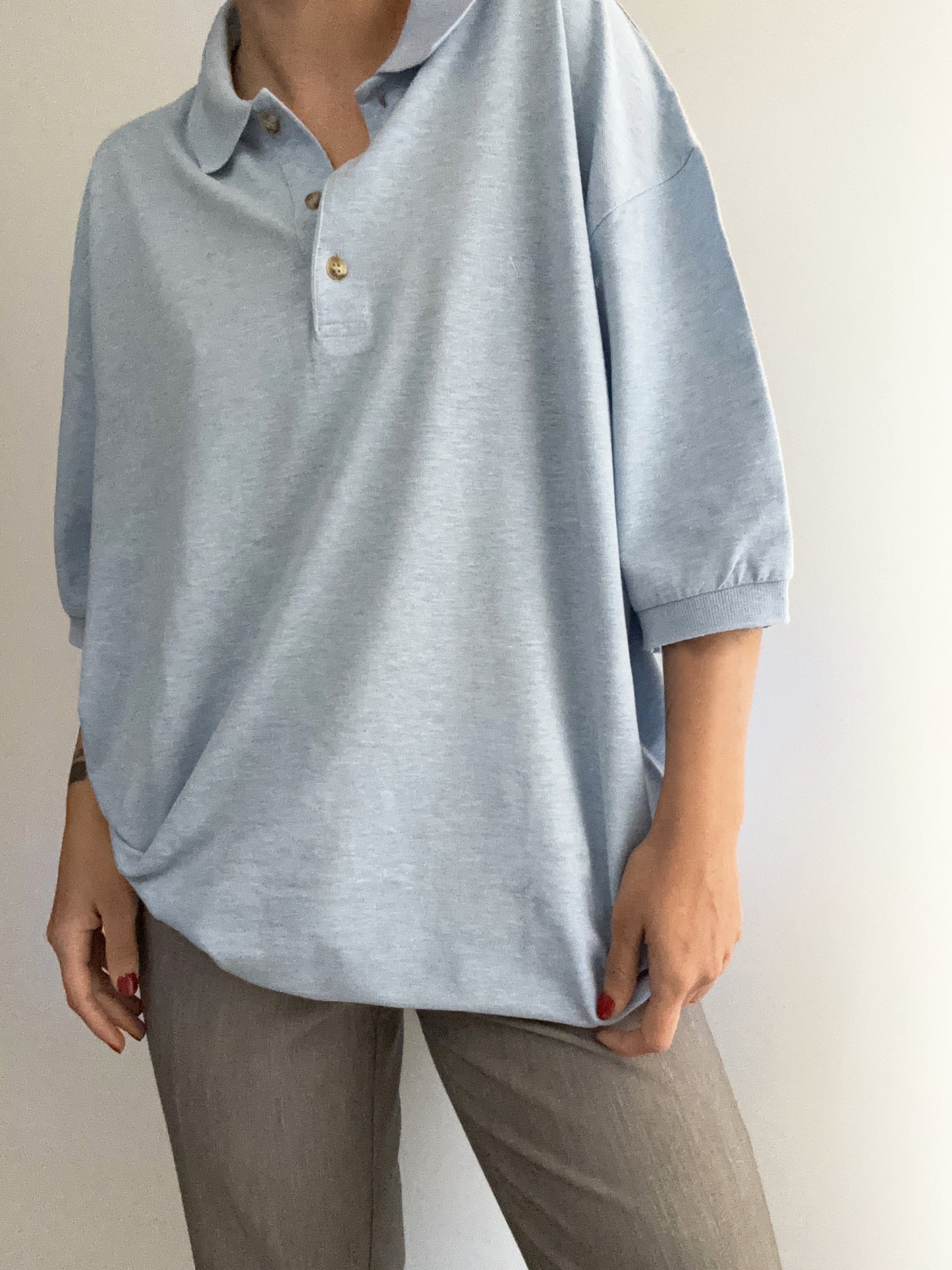 Vintage Valentino soft blue cotton polo