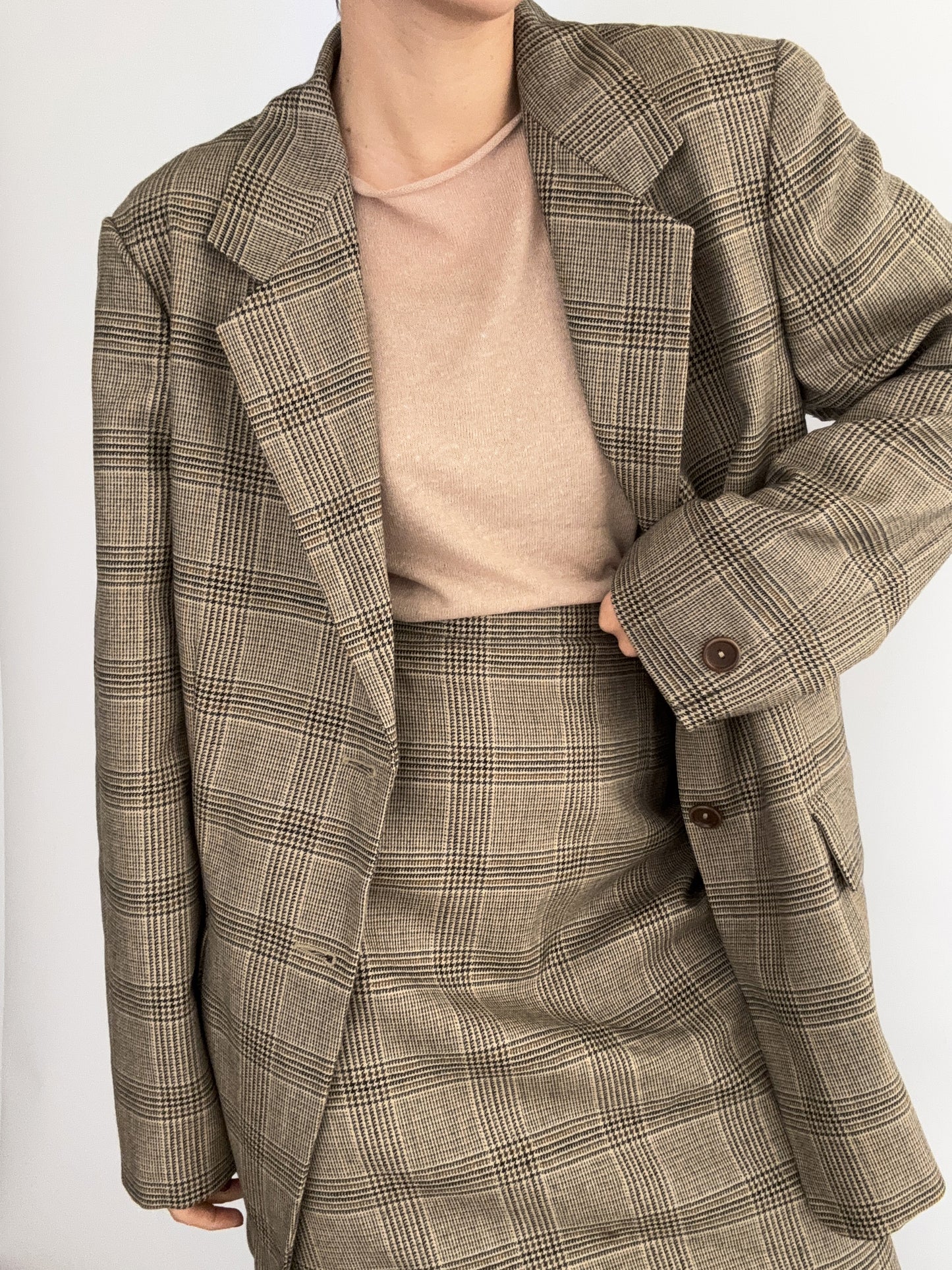 .Marella vintage Pdp brown tailleur in wool