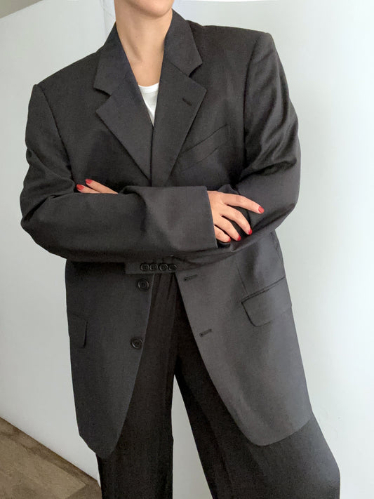 Valentino vintage black blazer virgin wool