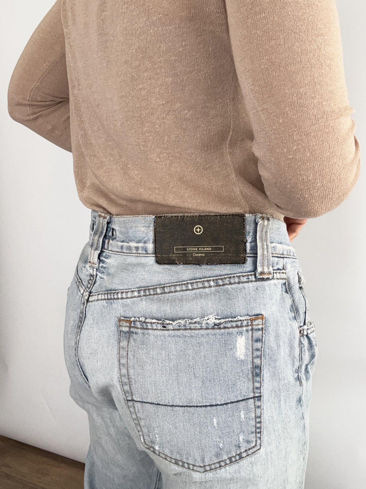 .Vintage Stone Island rare ripped denim over