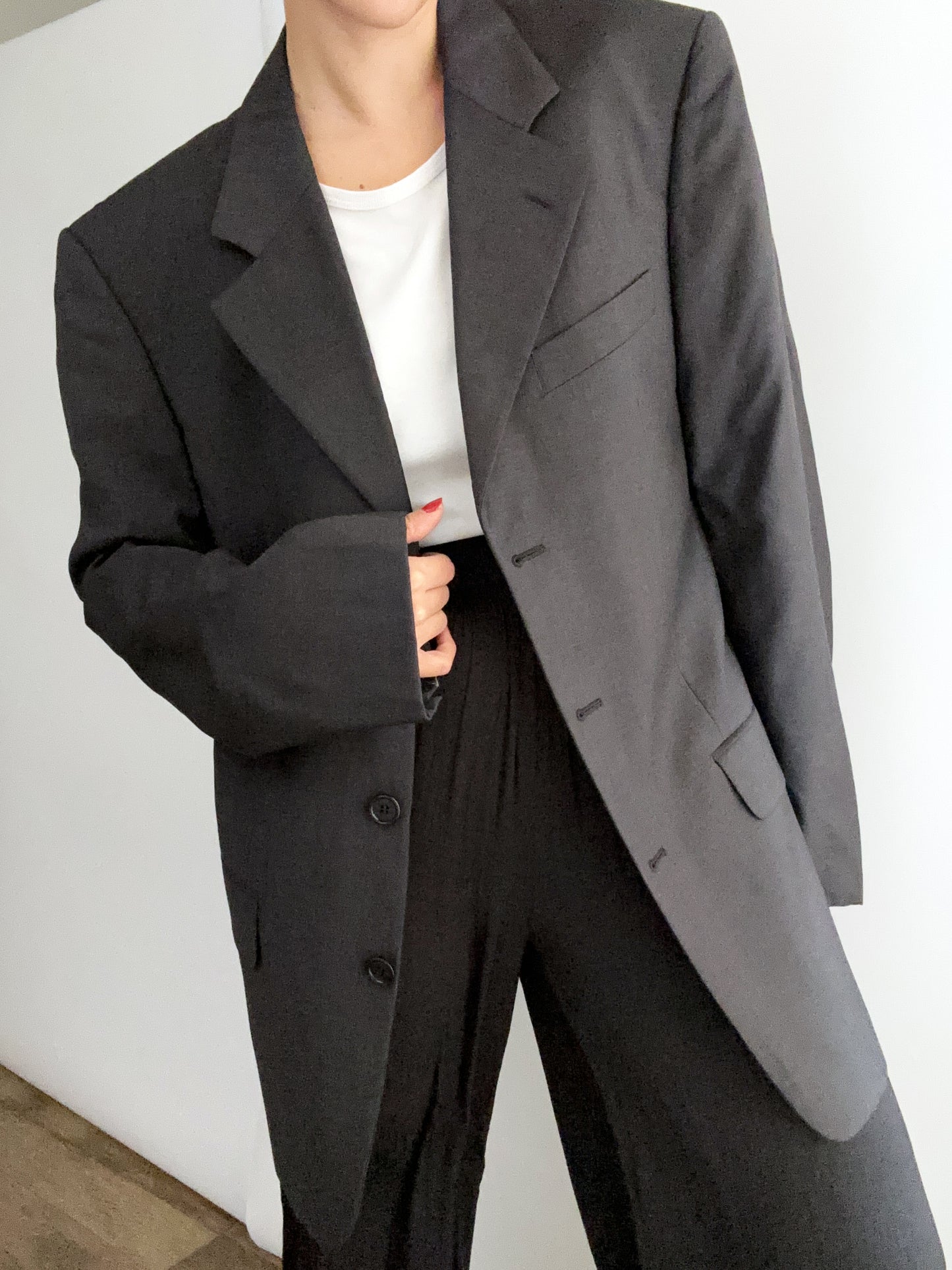 Valentino vintage black blazer virgin wool