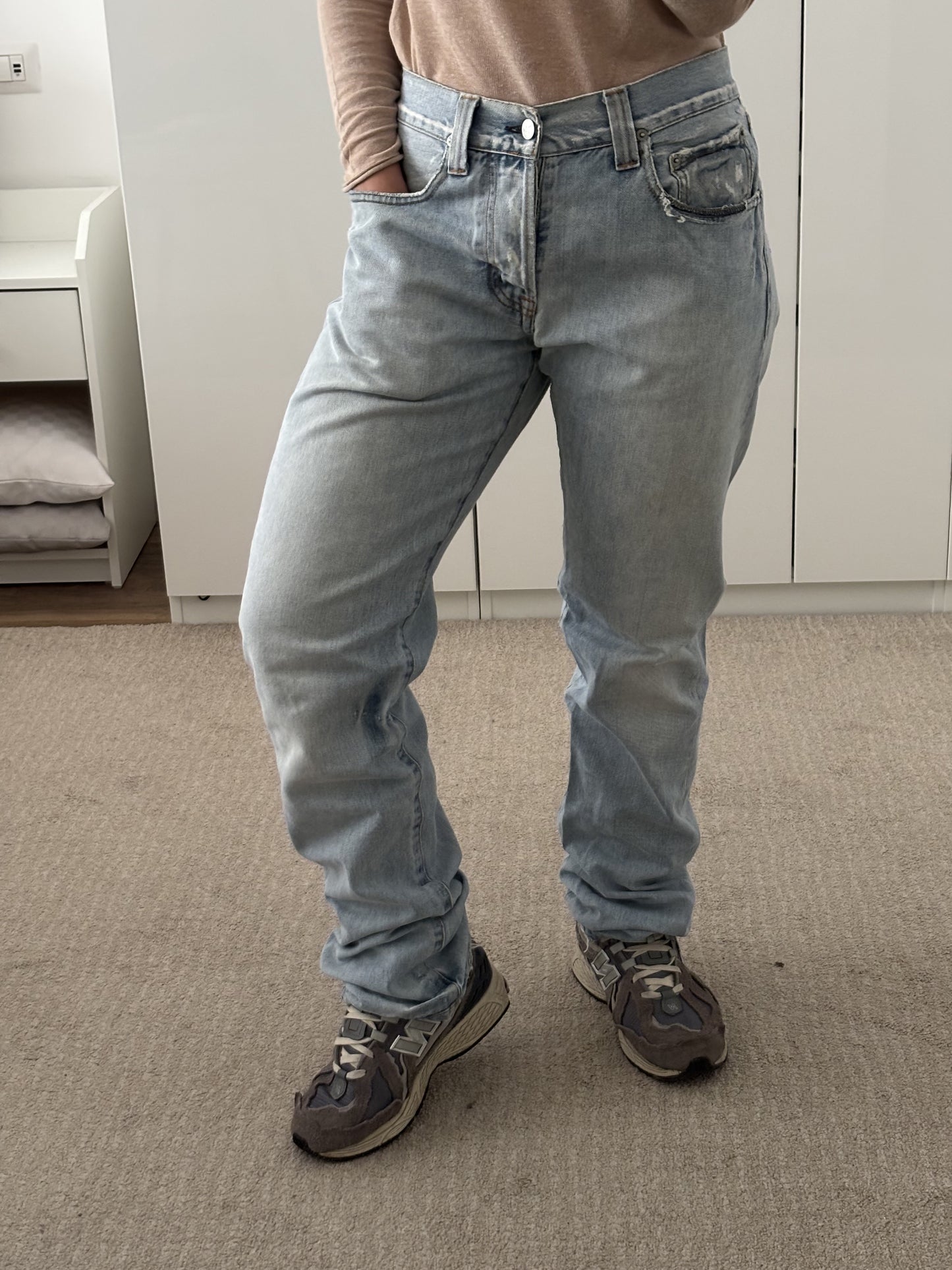 .Vintage Stone Island rare ripped denim over