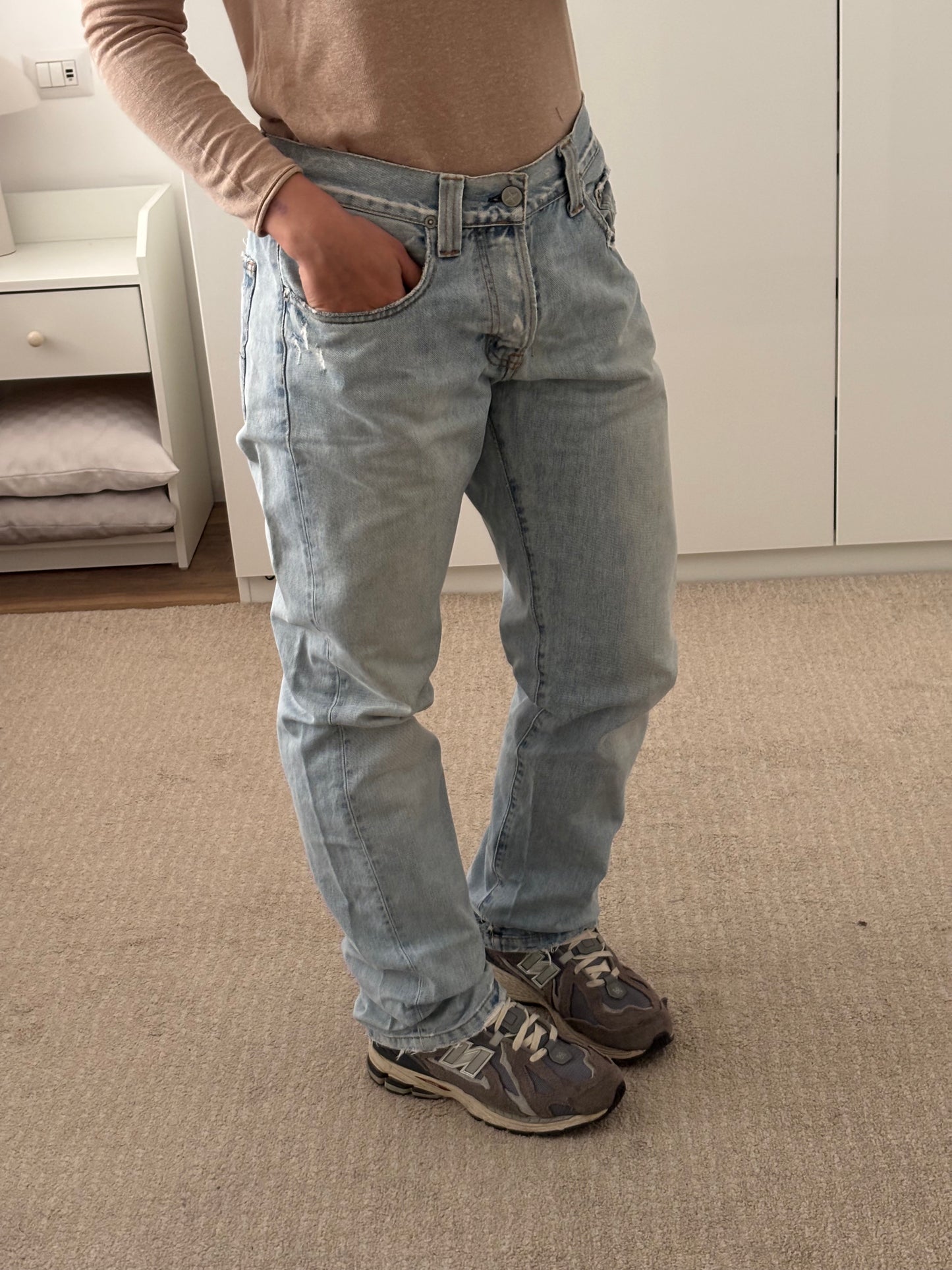 .Vintage Stone Island rare ripped denim over