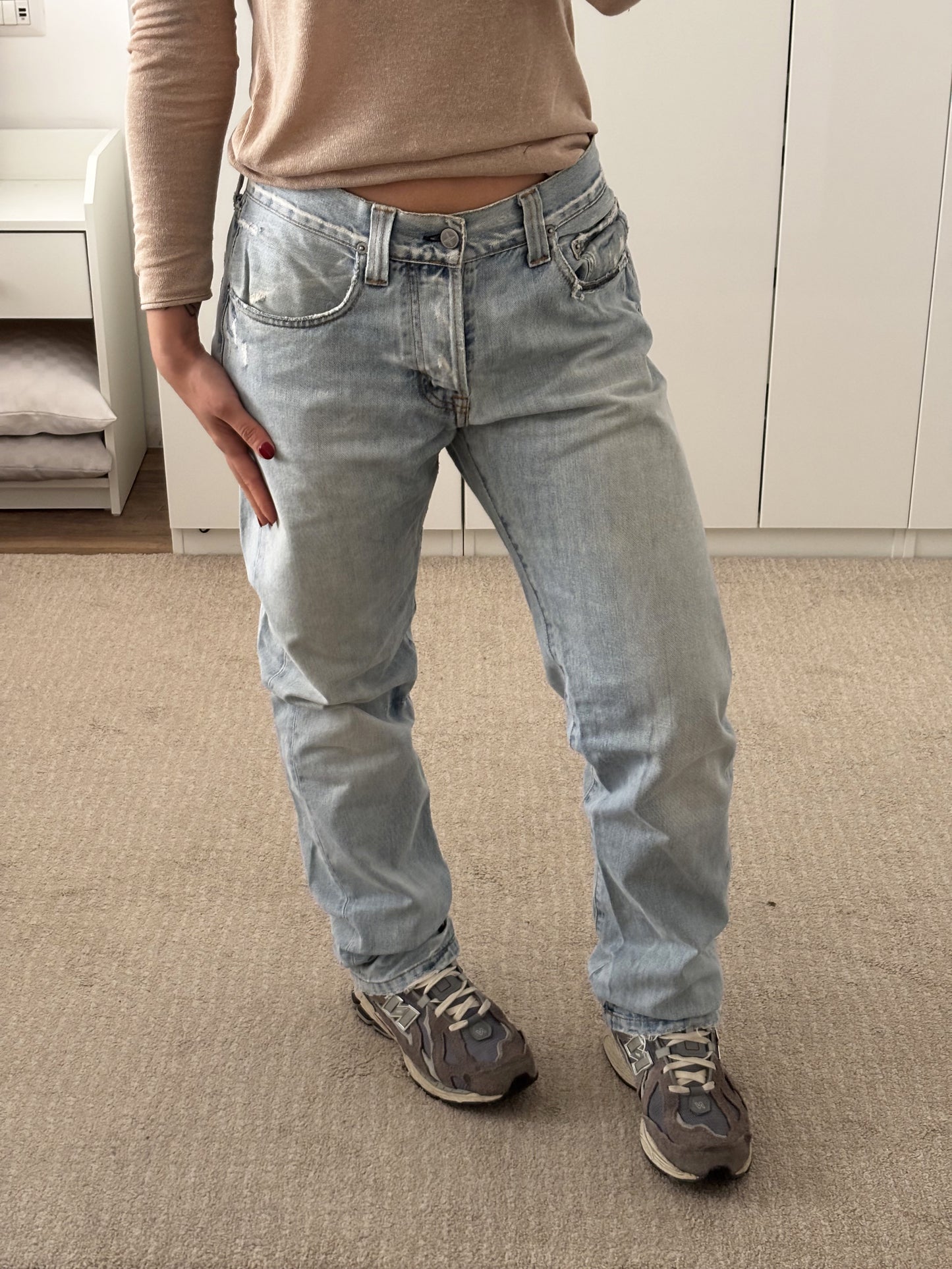 .Vintage Stone Island rare ripped denim over